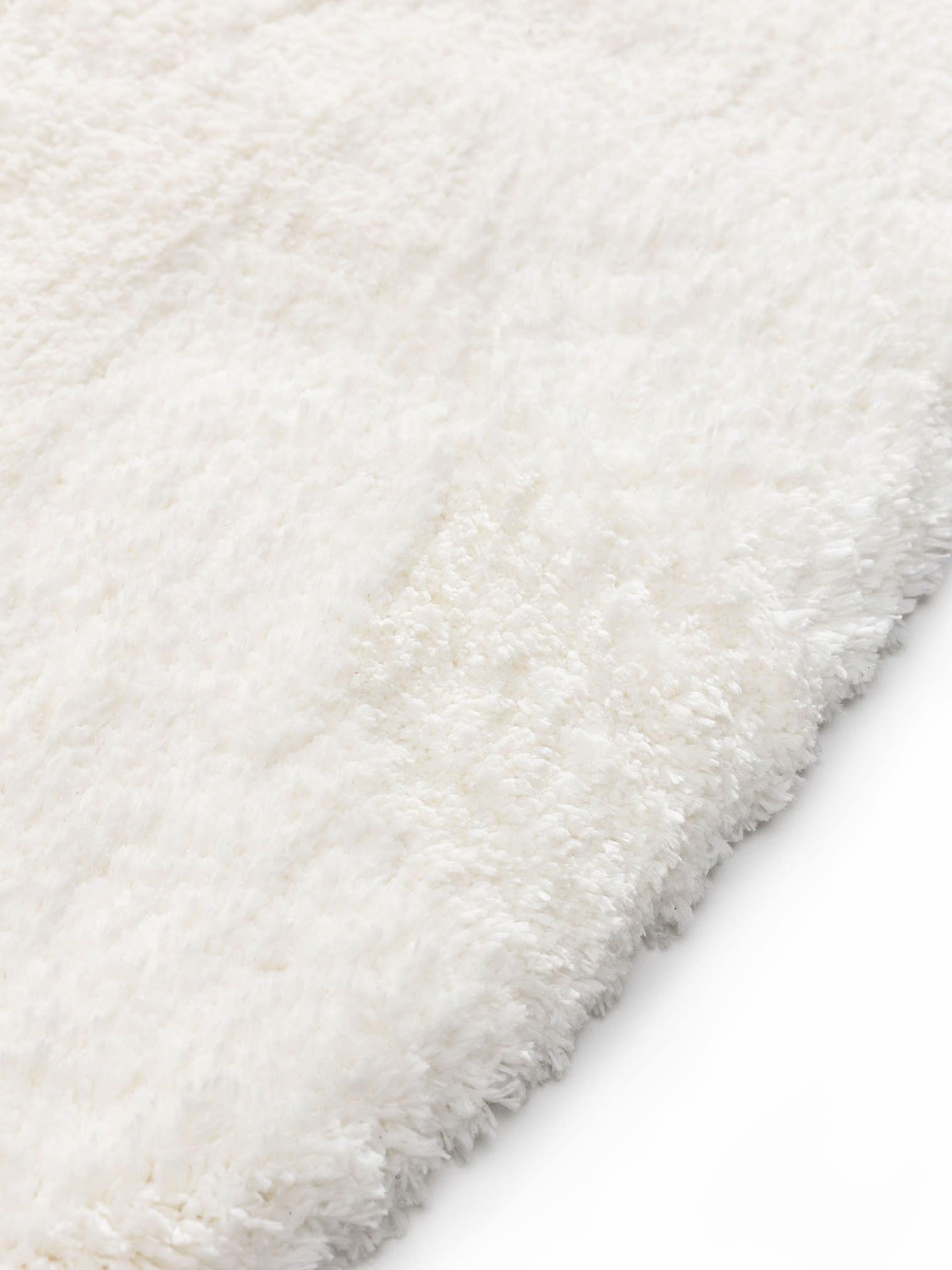 Tappeto di 100% Poliestere in Bianco con pelo alto 31 - 40 mm da benuta Nest