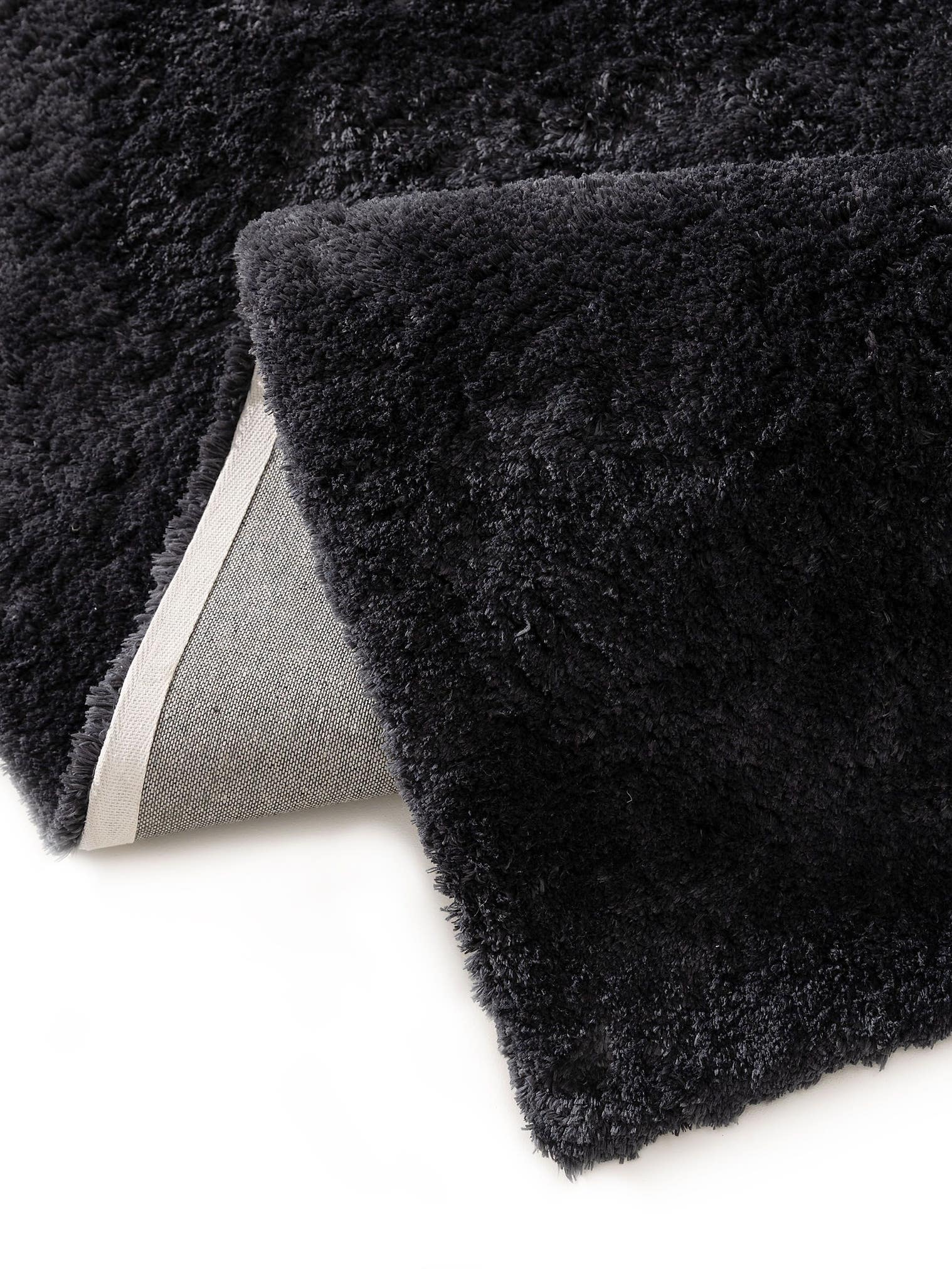 Tapis en 100% Polyester en Gris avec une pile de 31 - 40 mm de hauteur de benuta Nest