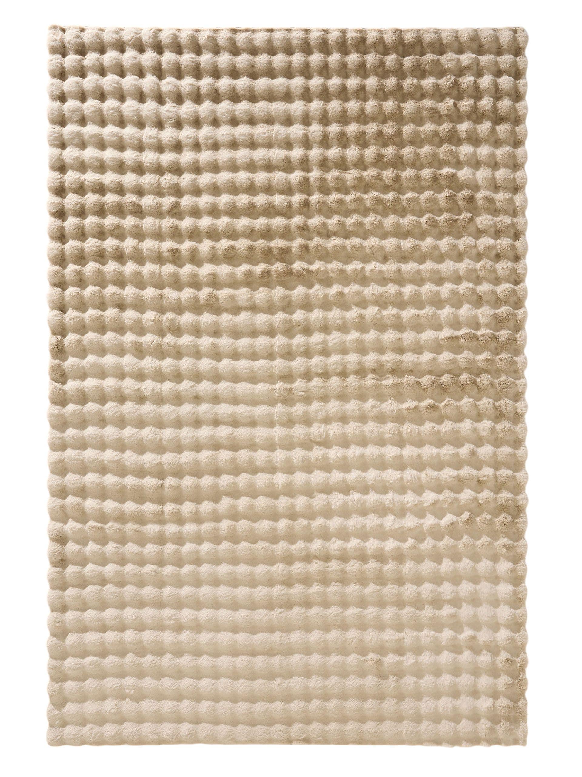 Rug made of 100% Polyester in Beige with a 21 - 30 mm high pile by benuta Nest