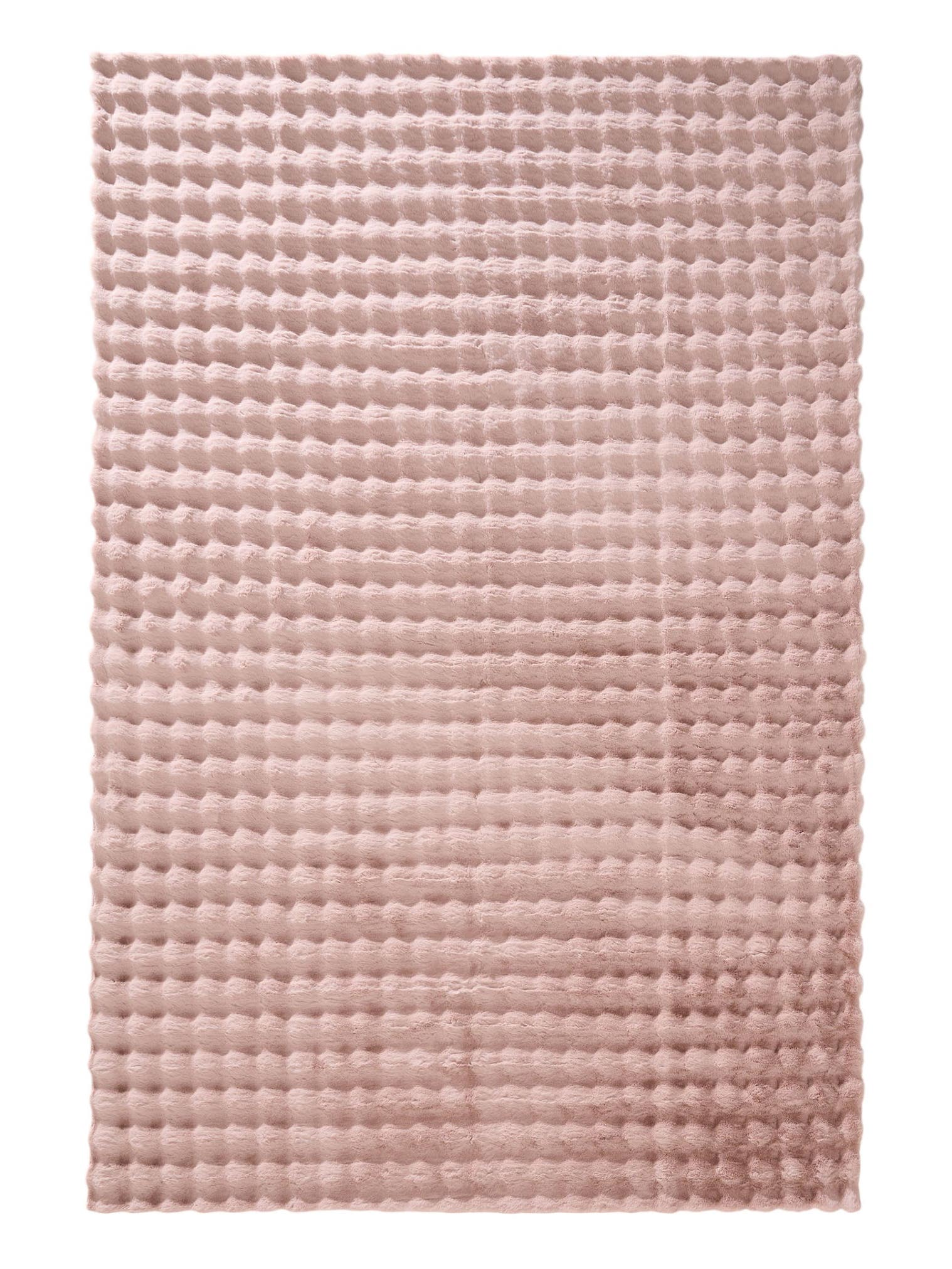 Rug made of 100% Polyester in Pink with a 21 - 30 mm high pile by benuta Nest