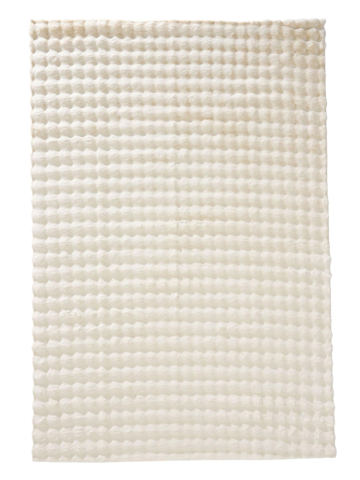 Teppich aus 100% Polyester in Beige mit 21 - 30 mm hohem Flor von benuta Nest