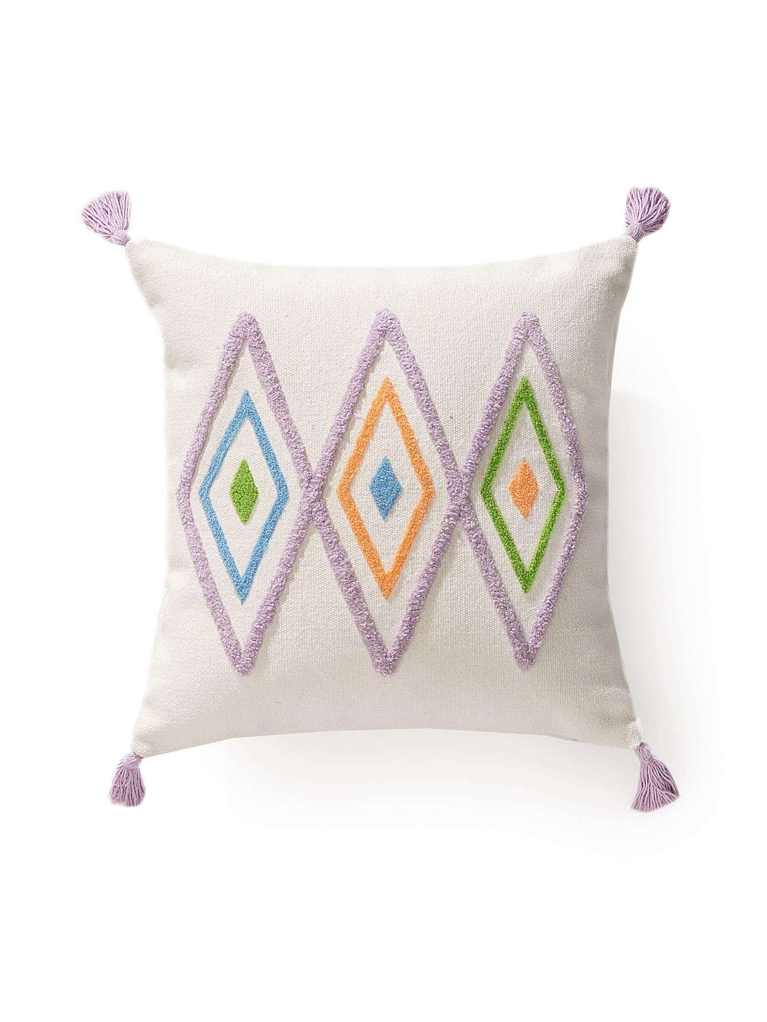 Housse de coussin Malika Multicouleur en motif Berbère en 95% Coton, 5% Acrylique de Lytte