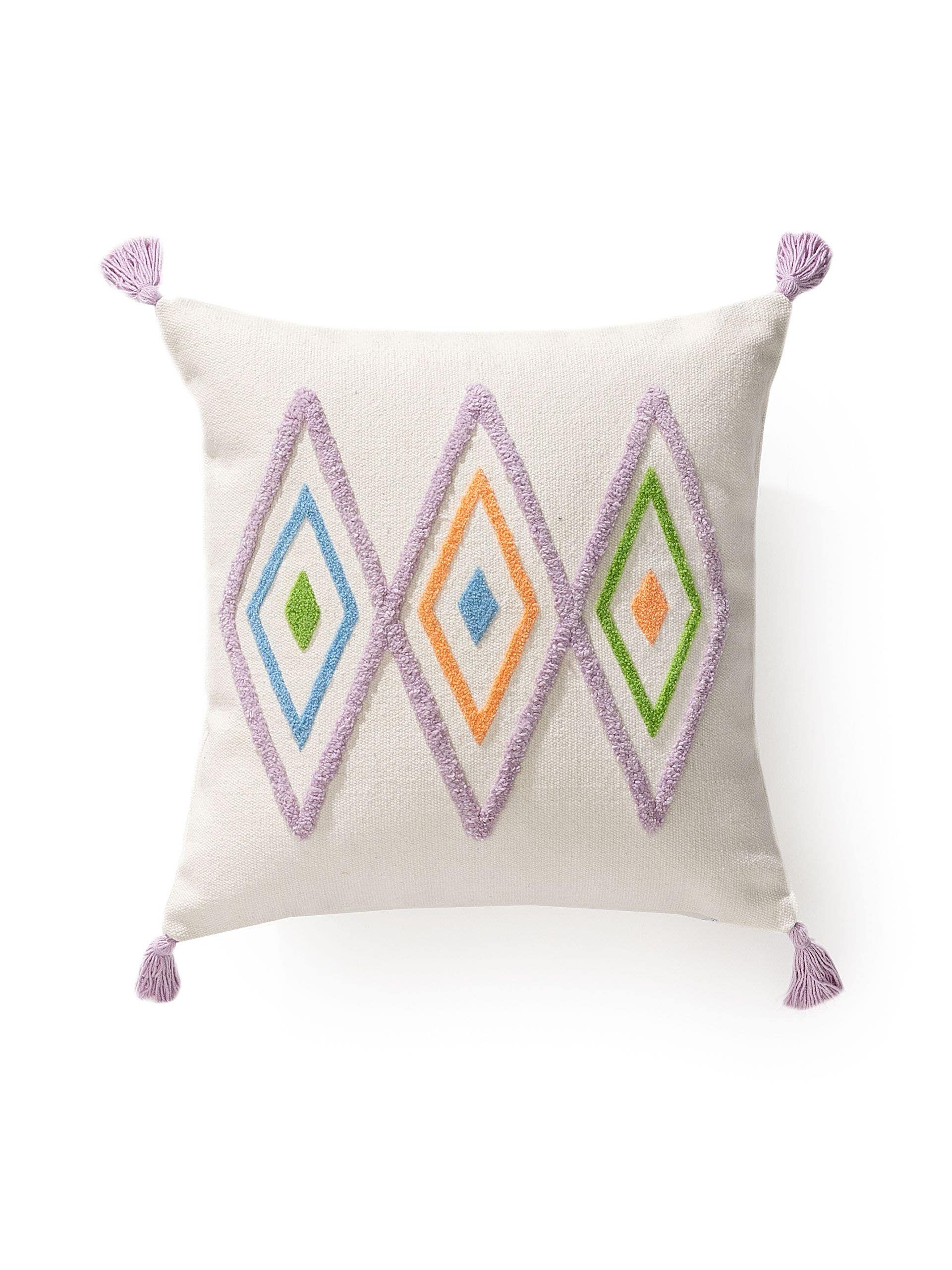 Funda de almohada Malika Multicolor con diseño de Bereber en 95% Algodón, 5% Acrilico de Lytte