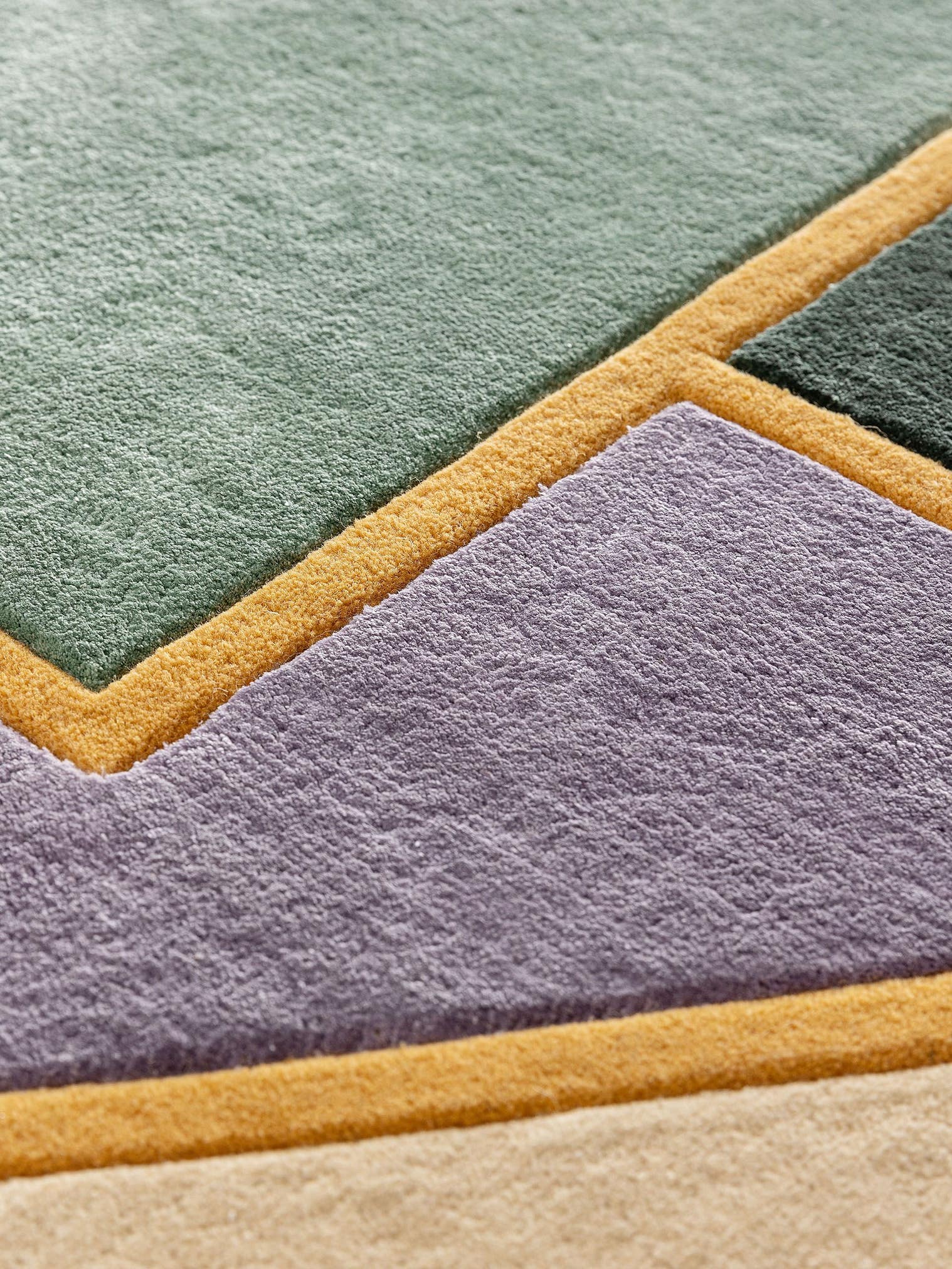 Rug made of 50% Wool, 50% Lyocell (TENCEL™) in Multicoloured with a 6 - 10 mm high pile by benuta Finest