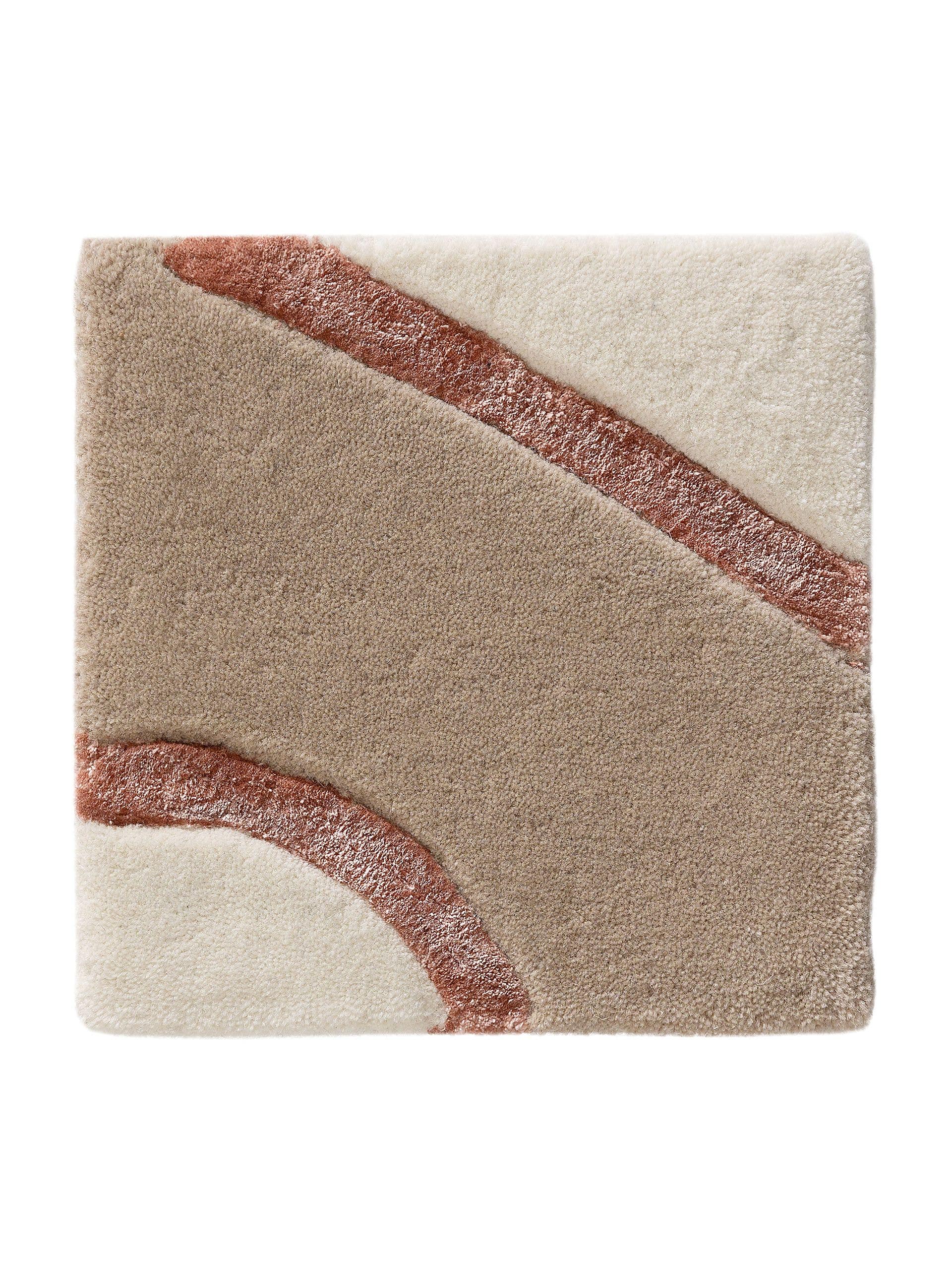 Alfombra de 90% Lana, 10% Lyocell (TENCEL™) en Beige con un pelo de {{Placeholder_Pile Height}} de altura de benuta Finest