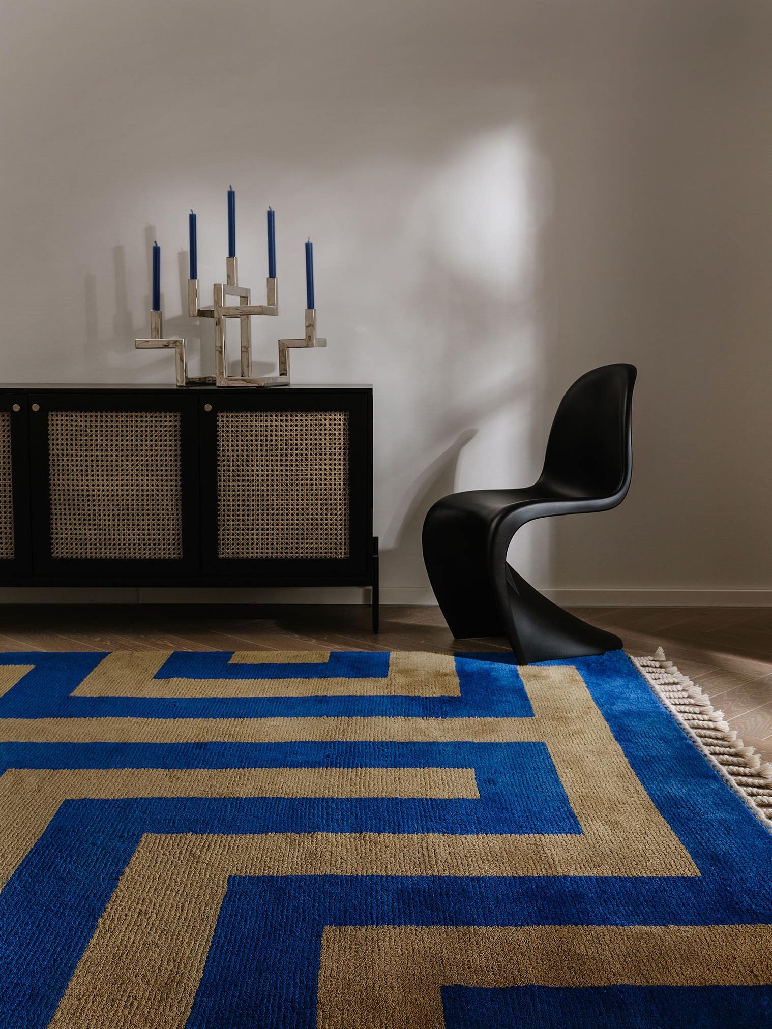 Rug made of 100% Wool from (New Zealand) in Multicoloured with a 6 - 10 mm high pile by benuta Finest
