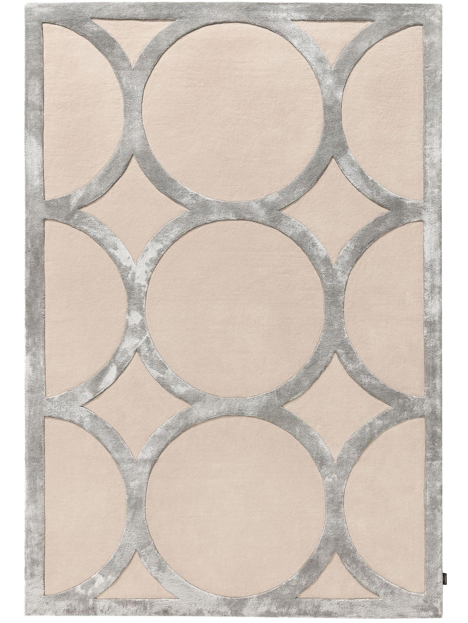 Teppe av 65 % ull, 35 % lyocell (TENCEL™) i Beige med 6 til 10 mm høy lugg fra benuta Finest