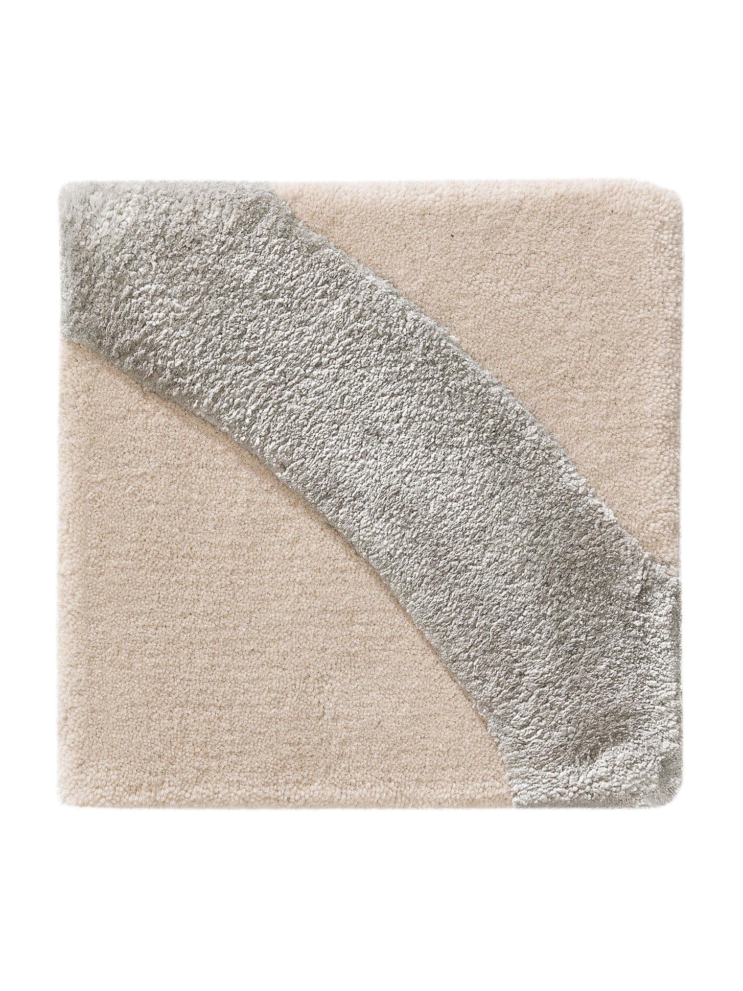 Teppe av 65 % ull, 35 % lyocell (TENCEL™) i Beige med 6 til 10 mm høy lugg fra benuta Finest