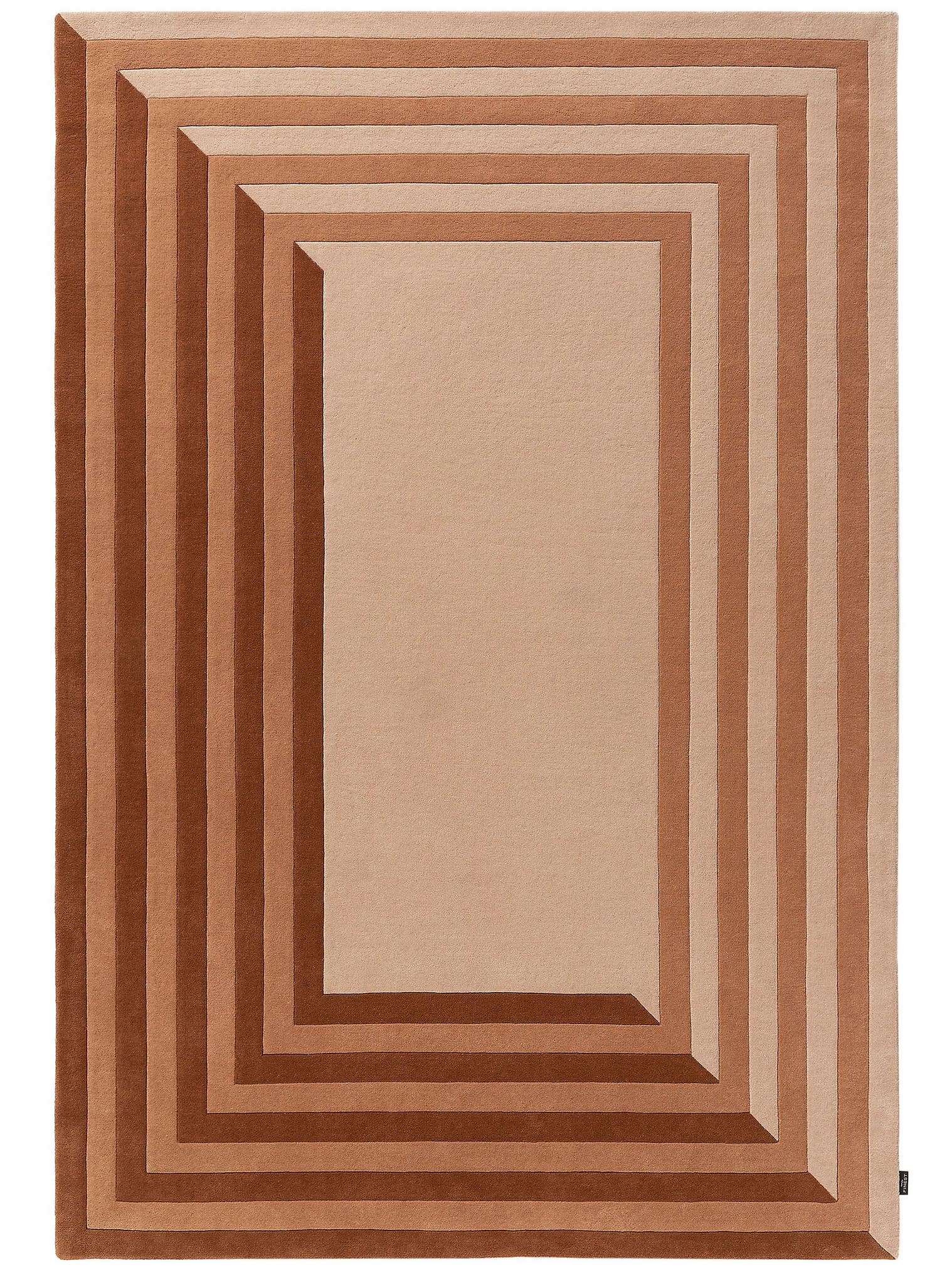Rug made of 100% Wool in Brown with a 6 - 10 mm high pile by benuta Finest