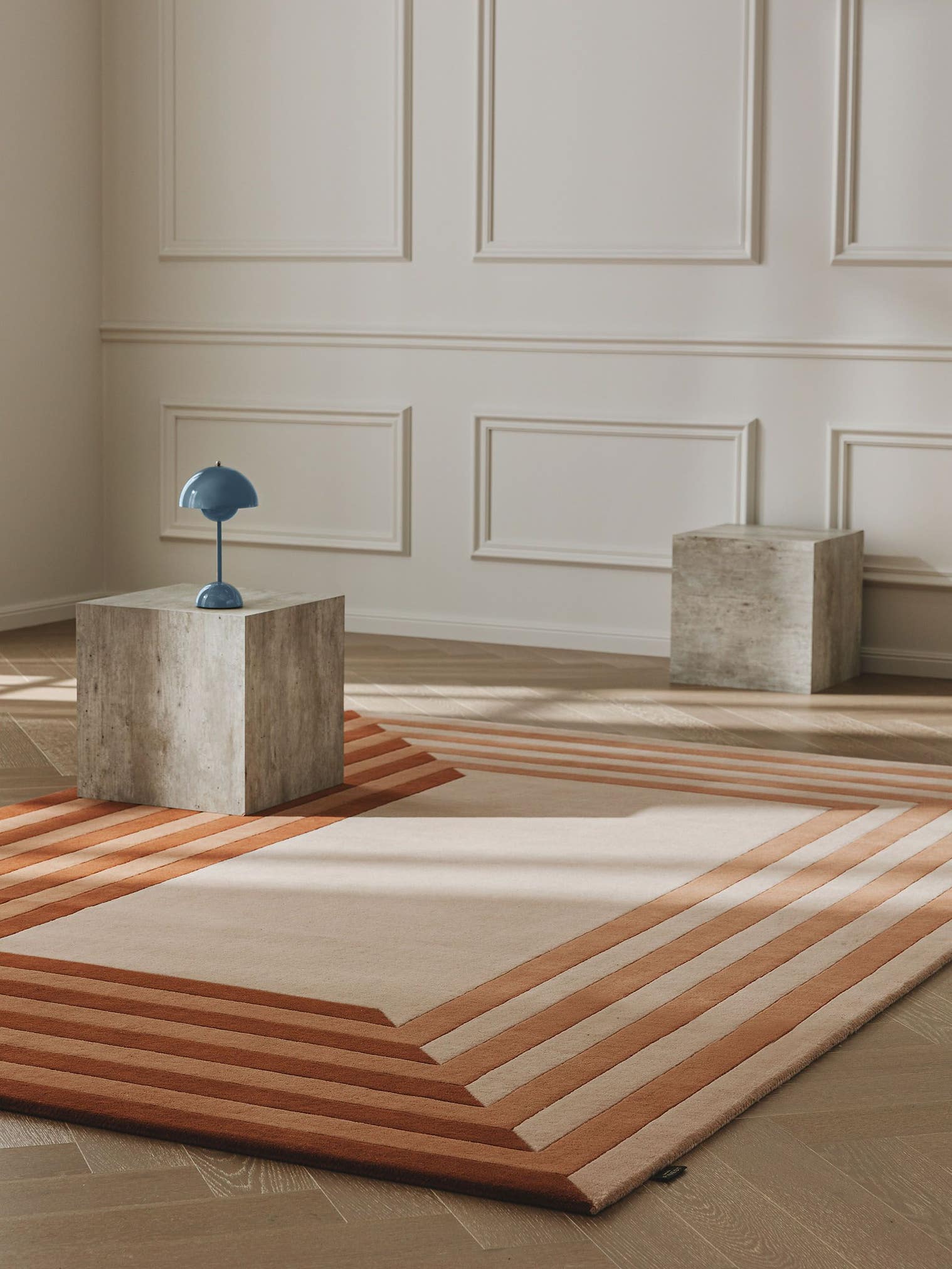 Rug made of 100% Wool in Brown with a 6 - 10 mm high pile by benuta Finest