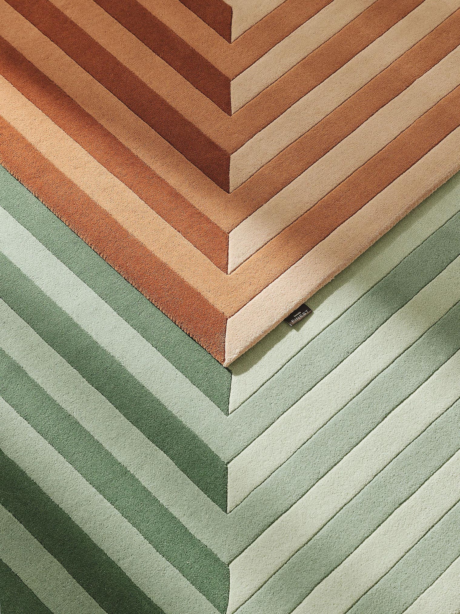 Rug made of 100% Wool in Brown with a 6 - 10 mm high pile by benuta Finest