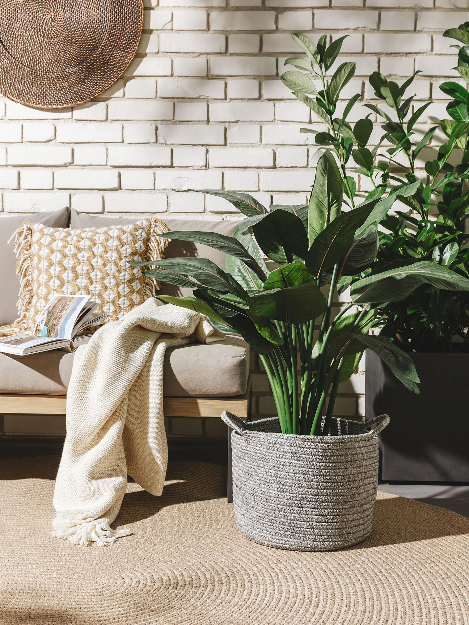 Korb Nandi Grau im Design  aus 80% Polypropylen, 20% Polyester von benuta Nest