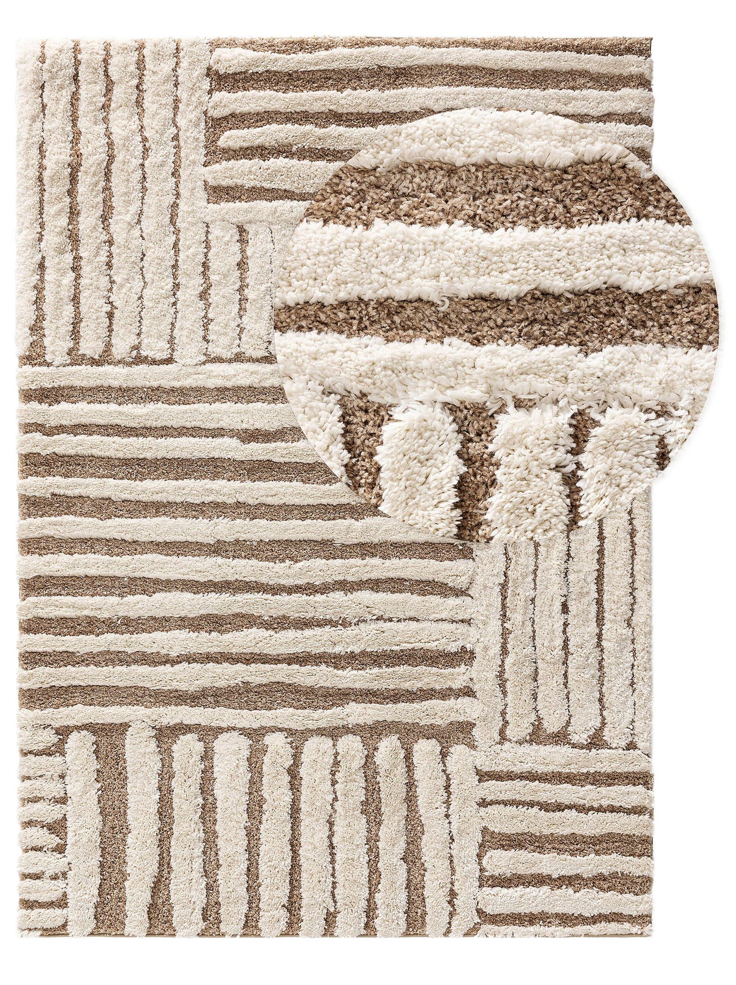 Tapis en 80% Polypropylène, 20% Polyester en Multicouleur avec une pile de 31 - 40 mm de hauteur de benuta Pop
