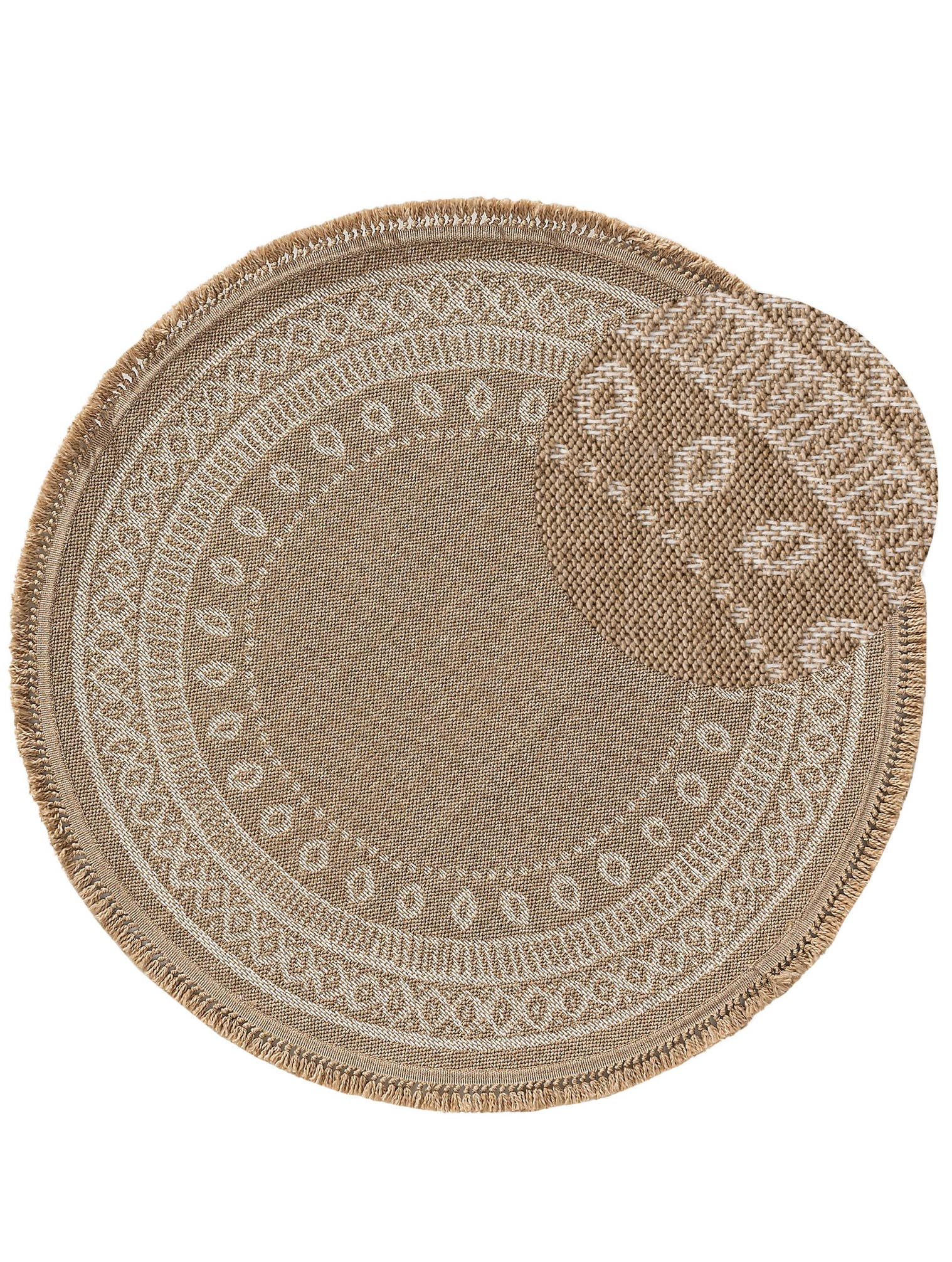 Teppich aus 100% Polypropylen in Beige mit bis 5 mm hohem Flor von benuta Pop
