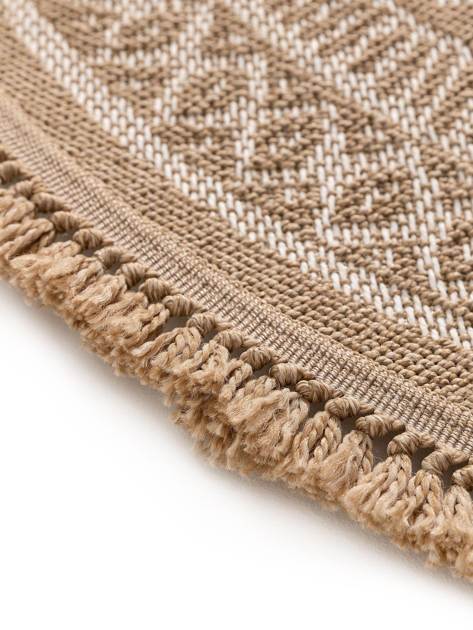 Teppich aus 100% Polypropylen in Beige mit bis 5 mm hohem Flor von benuta Pop