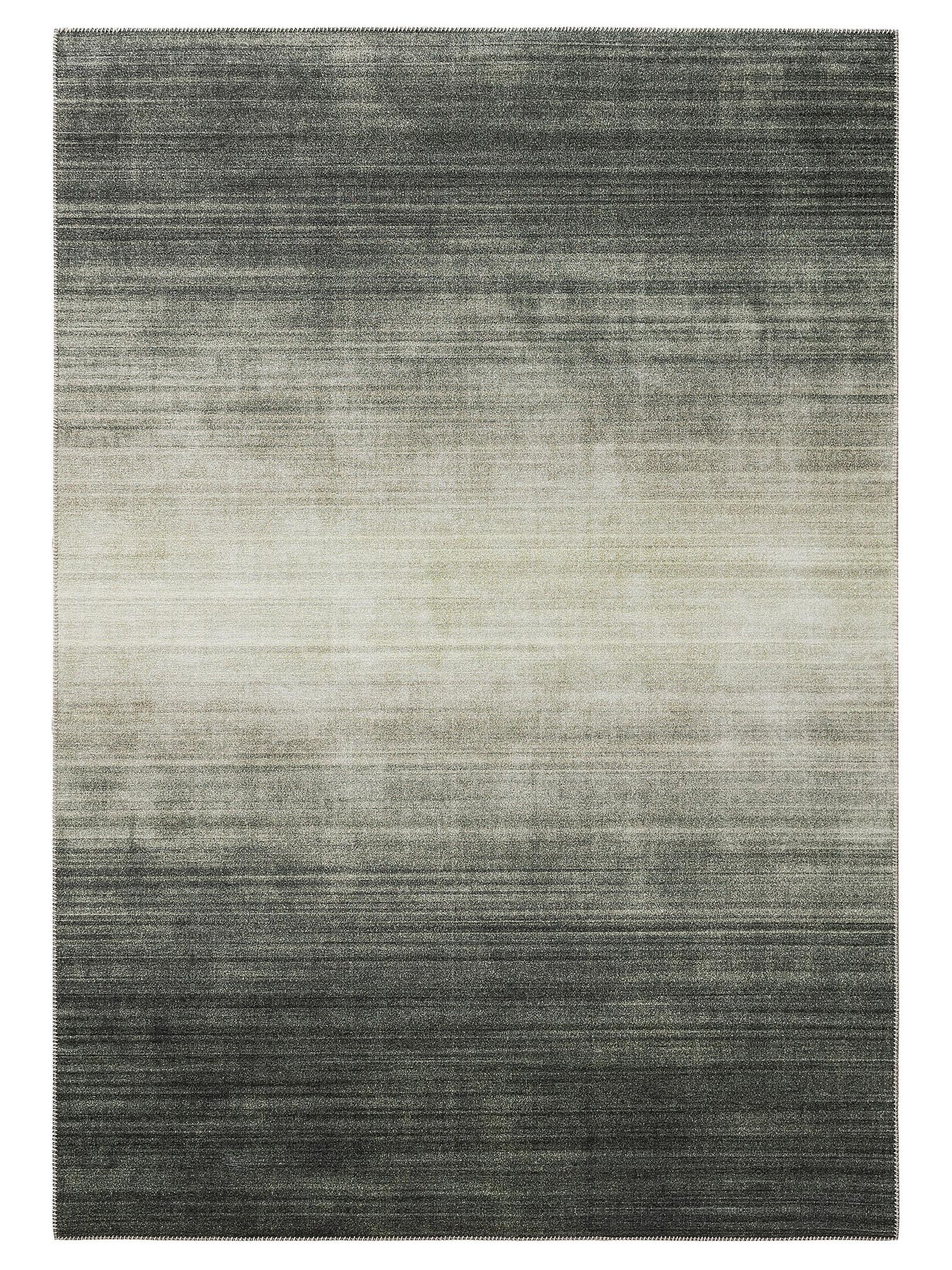 Tapis en 100% Polyester en Vert avec une pile de 1- 5 mm de hauteur de benuta Pop