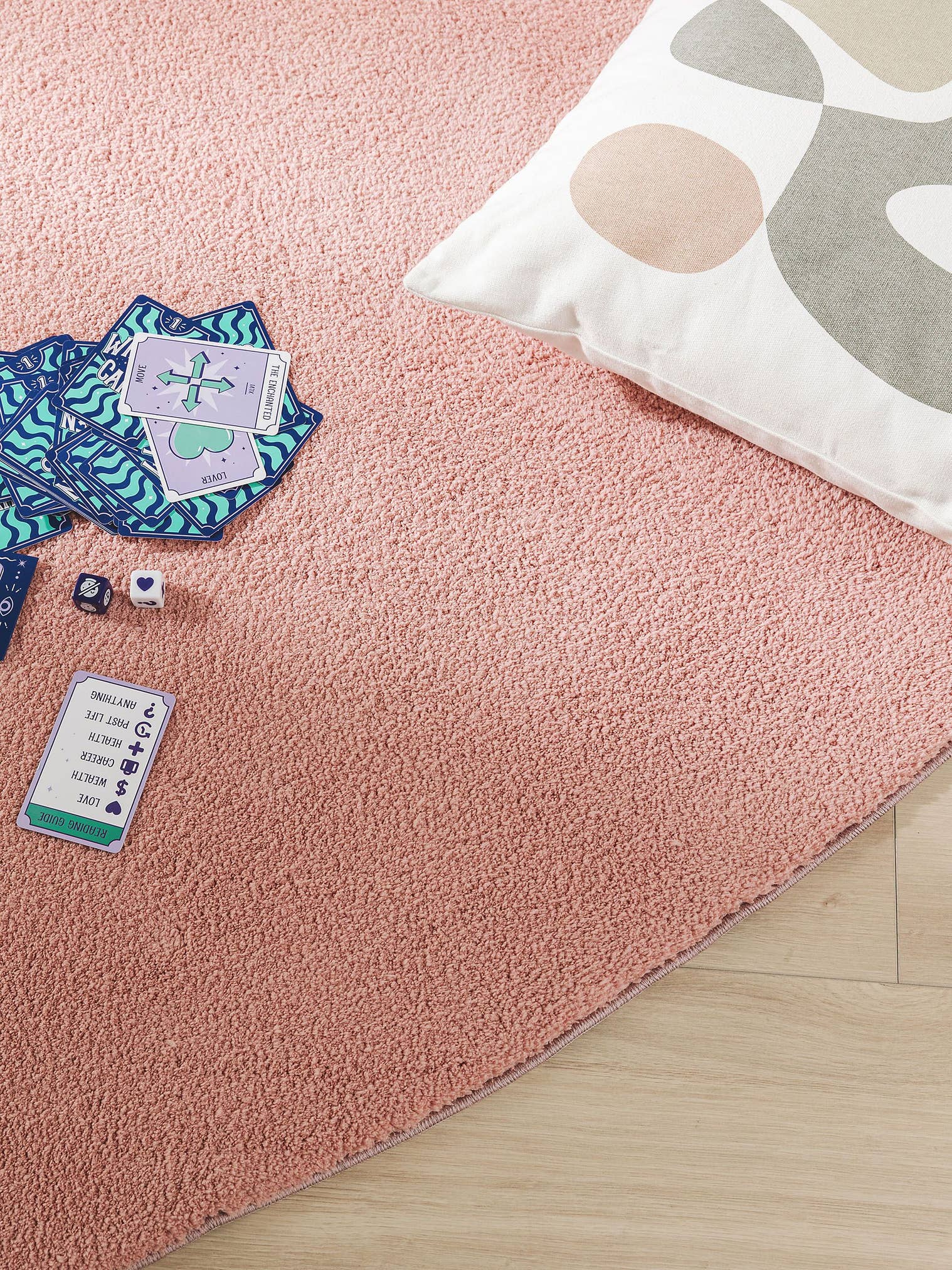 Teppich aus 100% Polyester in Rosa mit 6 bis 10 mm hohem Flor von benuta Pop