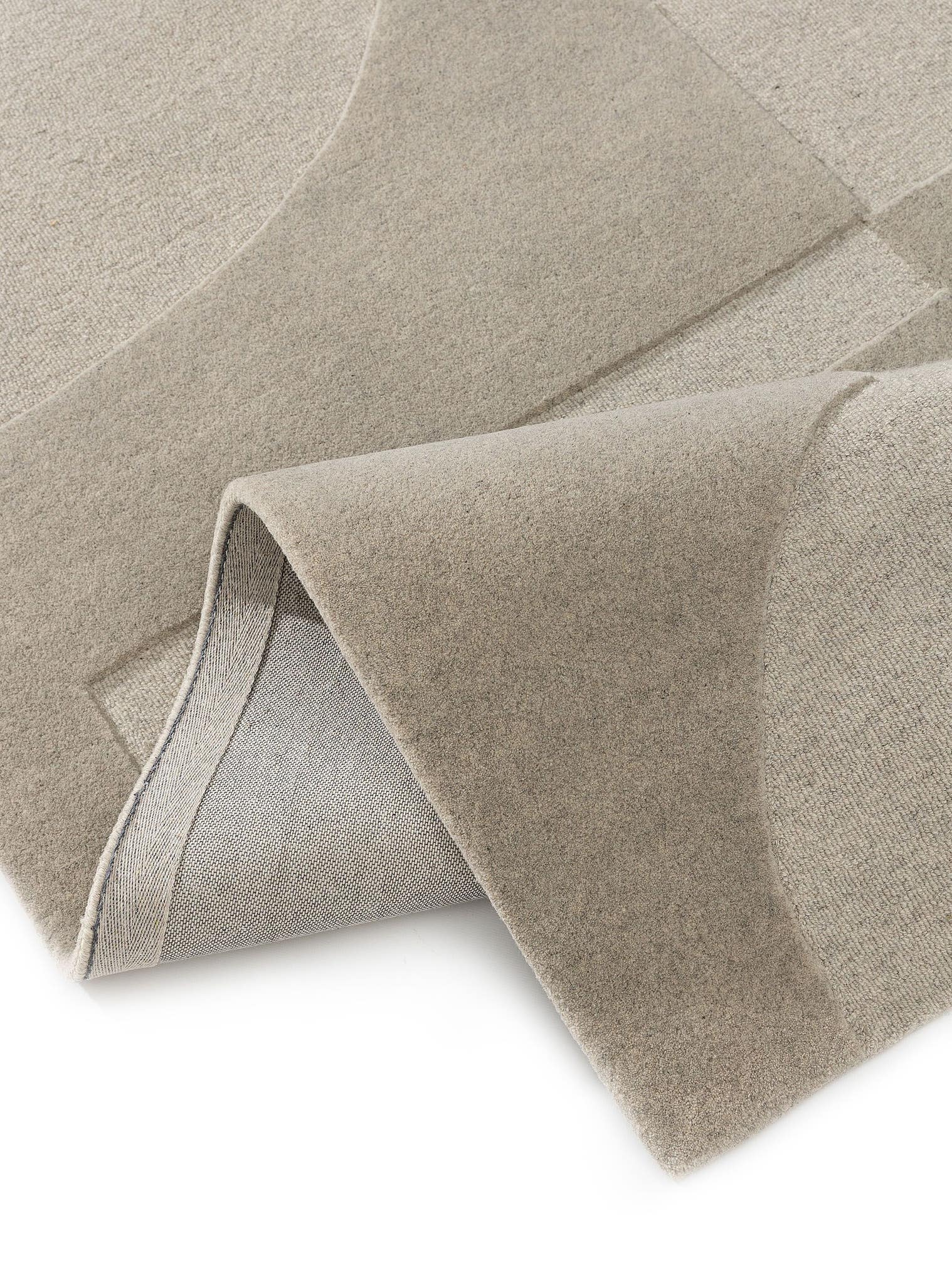 Tapis en 100% Laine en Gris avec une pile de 1- 5 mm de hauteur de benuta Pure