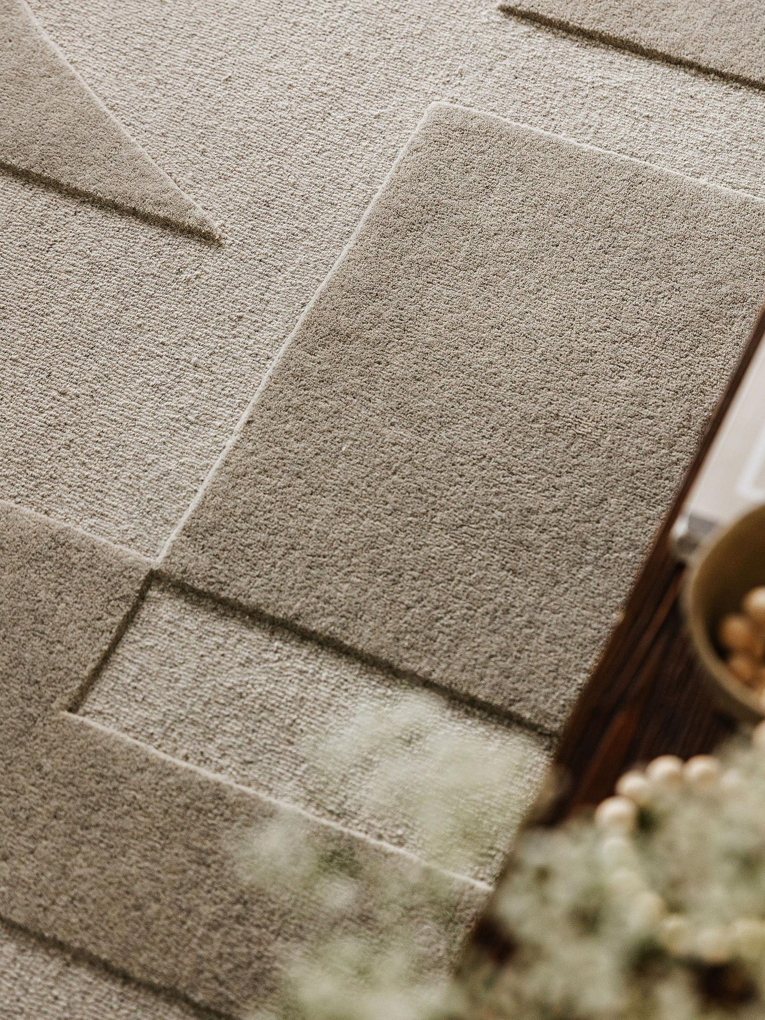Tapis en 100% Laine en Gris avec une pile de 1- 5 mm de hauteur de benuta Pure