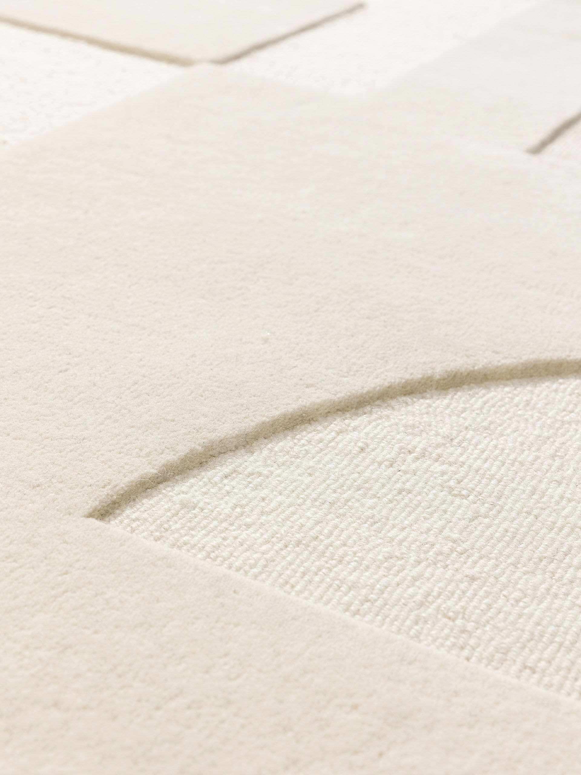 Tapete de 100% lã em Bege com pelo de até 5 mm de altura da benuta Pure