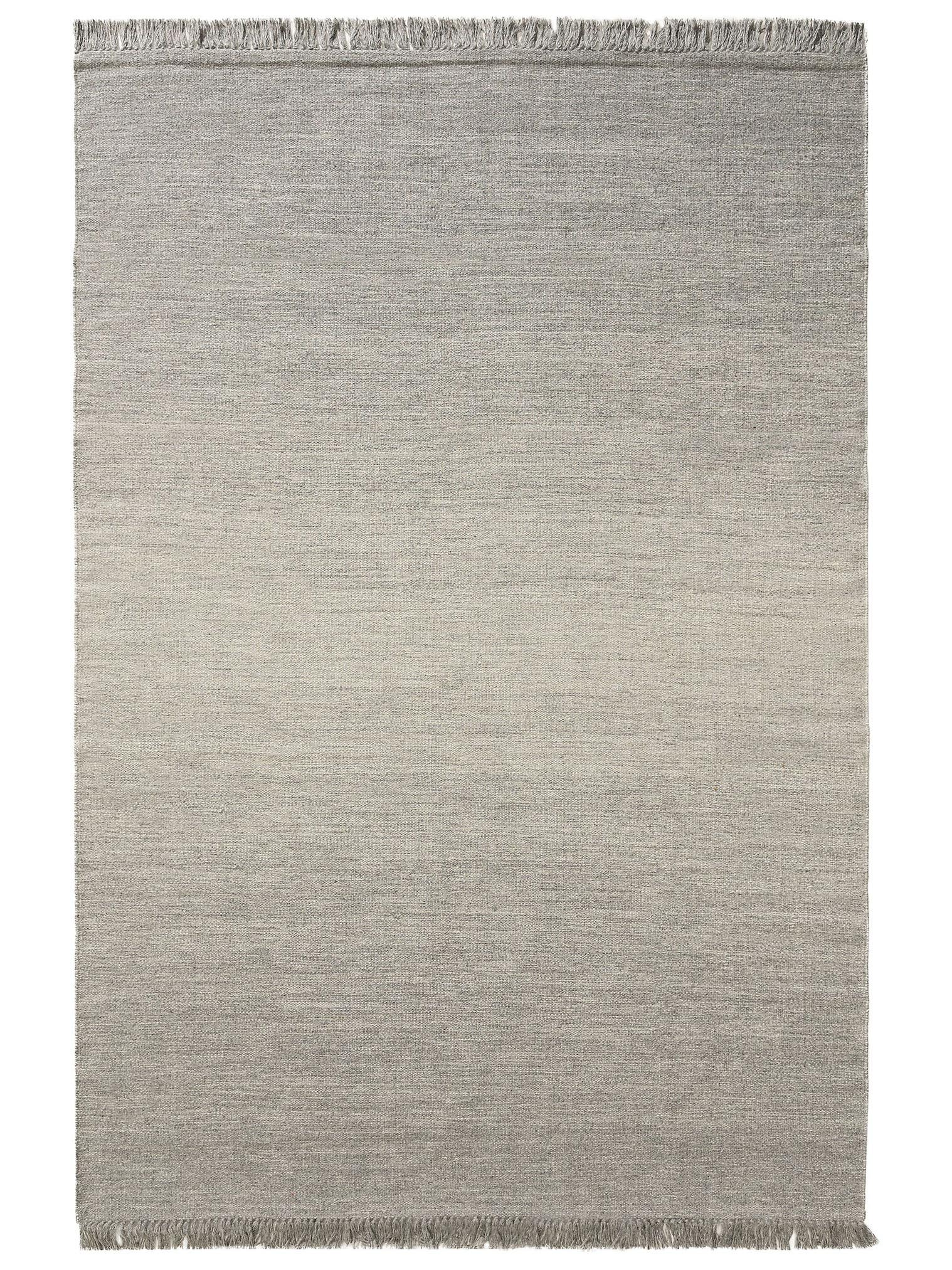 Tapete de 90% lã, 10% algodão em Cinzento com pelo de até 5 mm de altura da benuta Pure