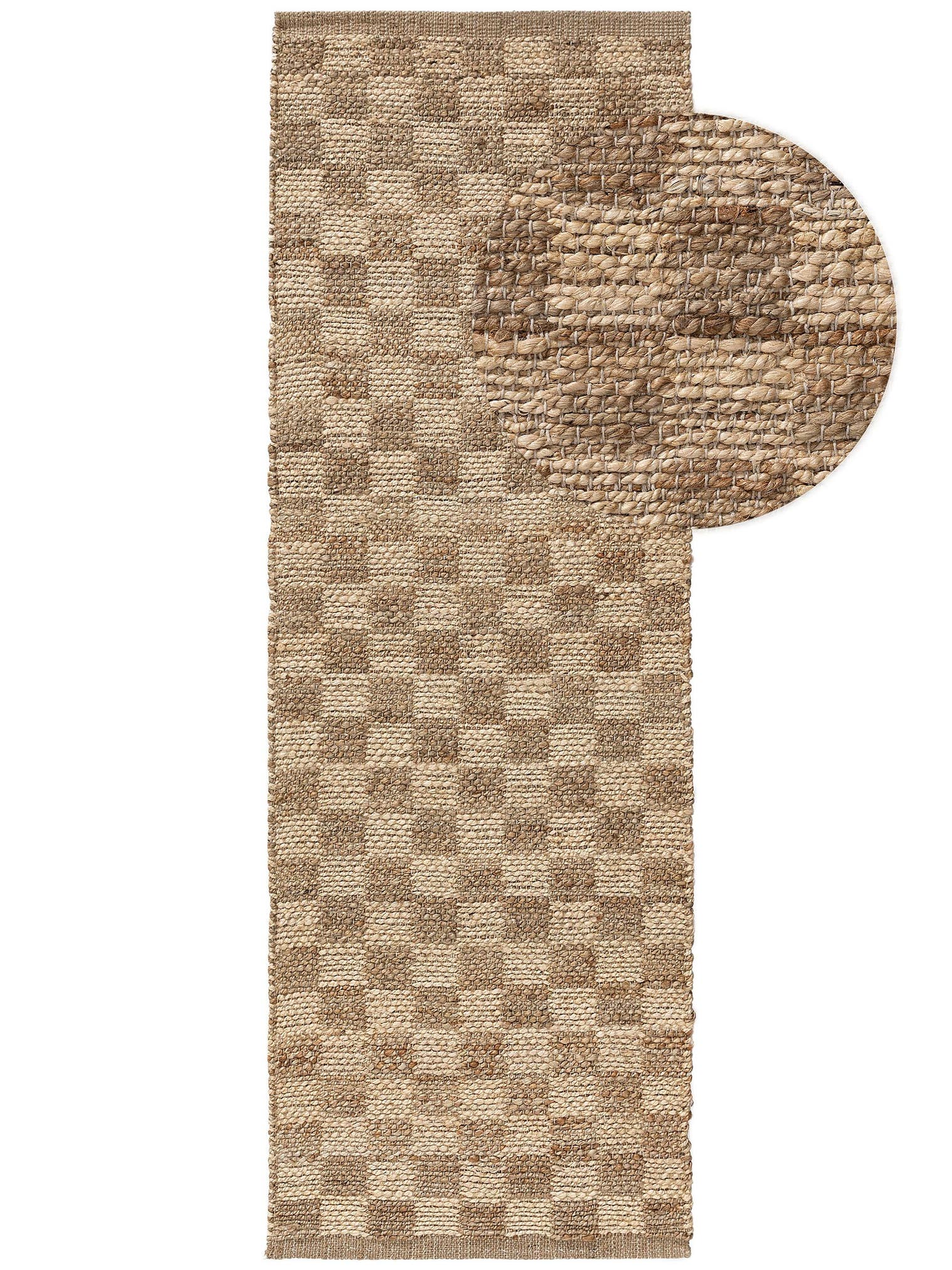 Teppich aus 80% Jute, 20% Baumwolle in Beige mit bis 5 mm hohem Flor von benuta Pure