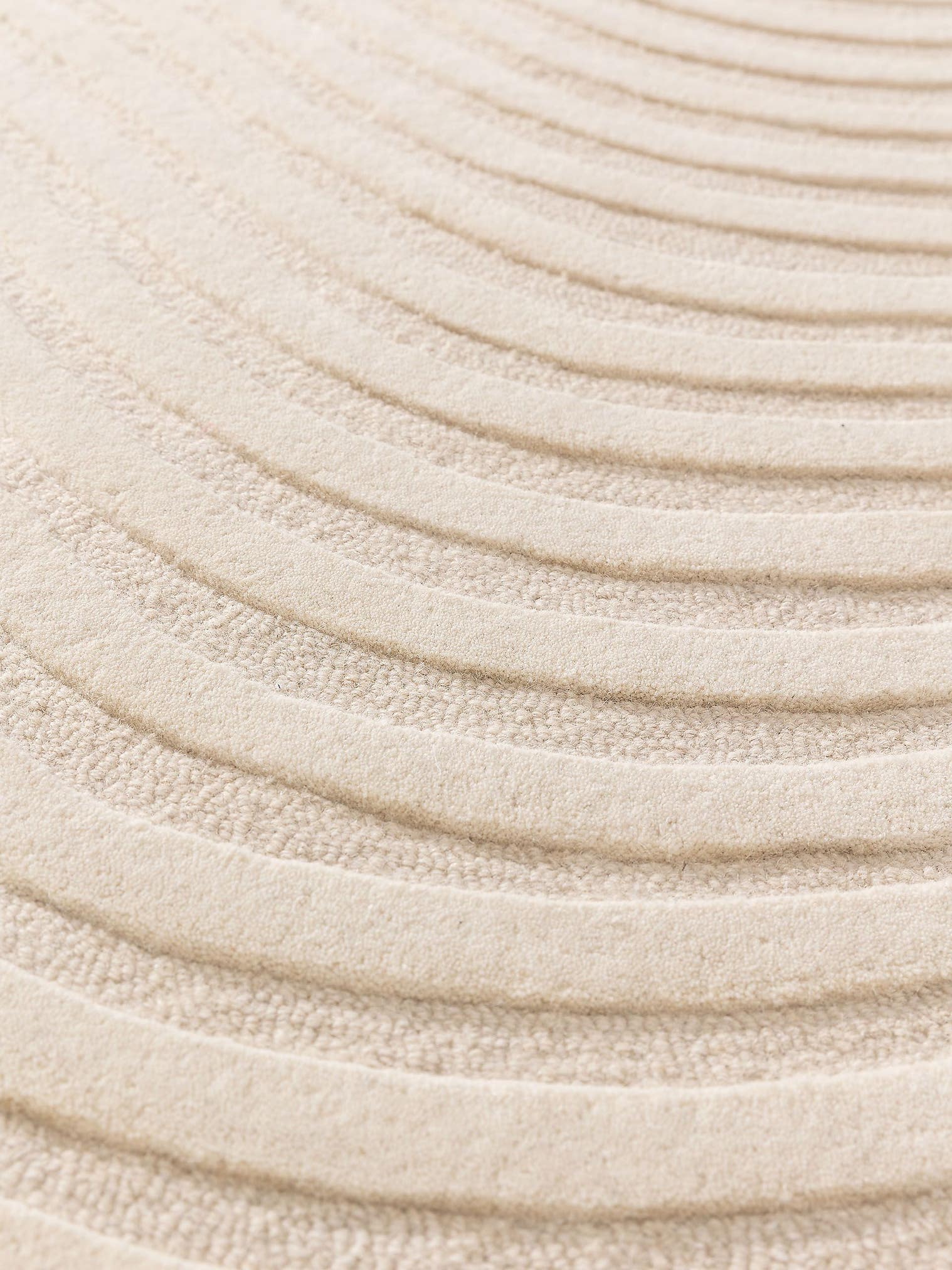 Rug made of 100% Wool in Beige with a 6 - 10 mm high pile by benuta Pure