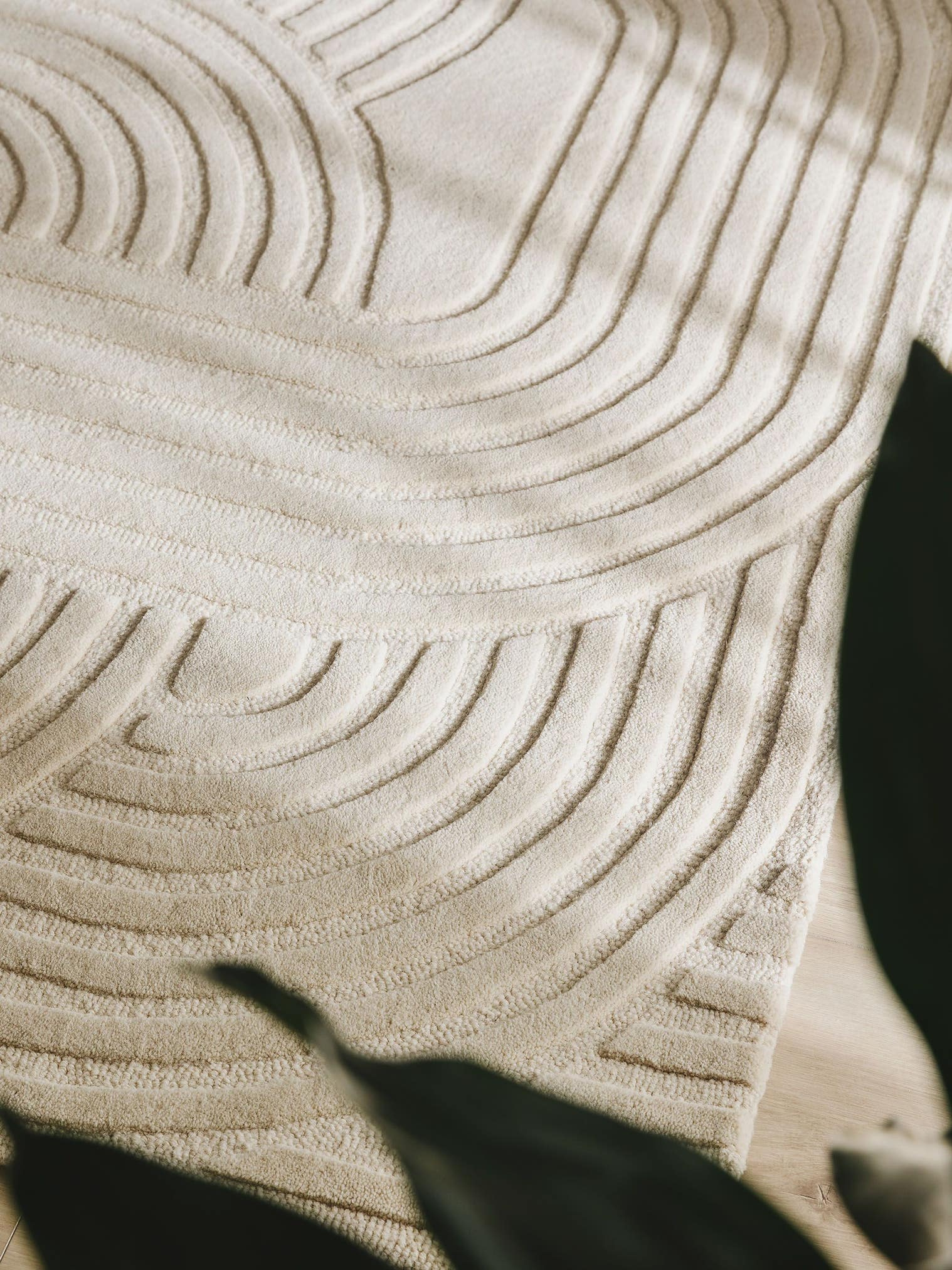 Rug made of 80% Wool, 20% Wool from New Zealand in Beige with a 6 - 10 mm high pile by benuta Pure