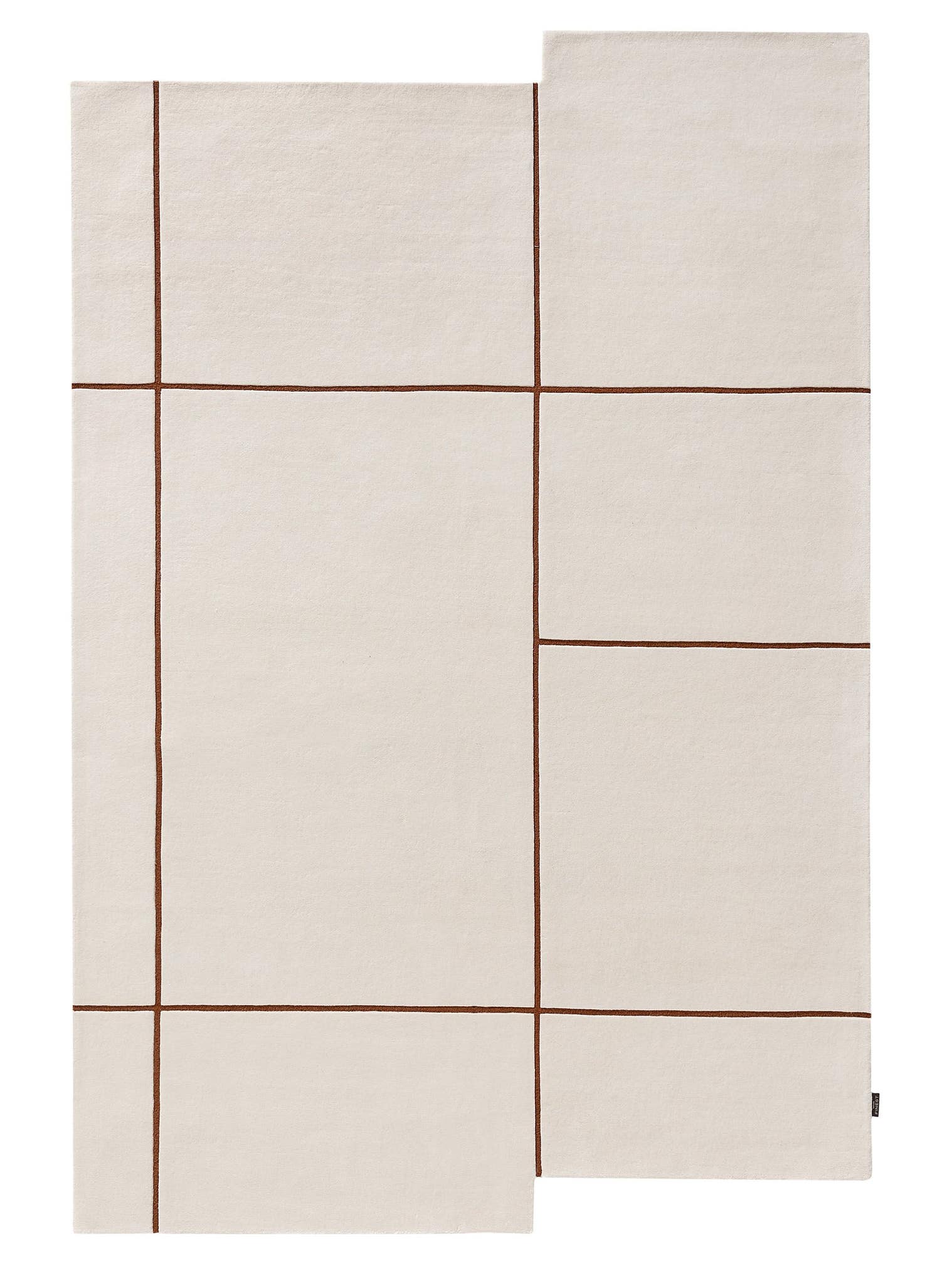 Matta av 100% Ull i Beige med 6 - 10 mm hög lugg från benuta Finest