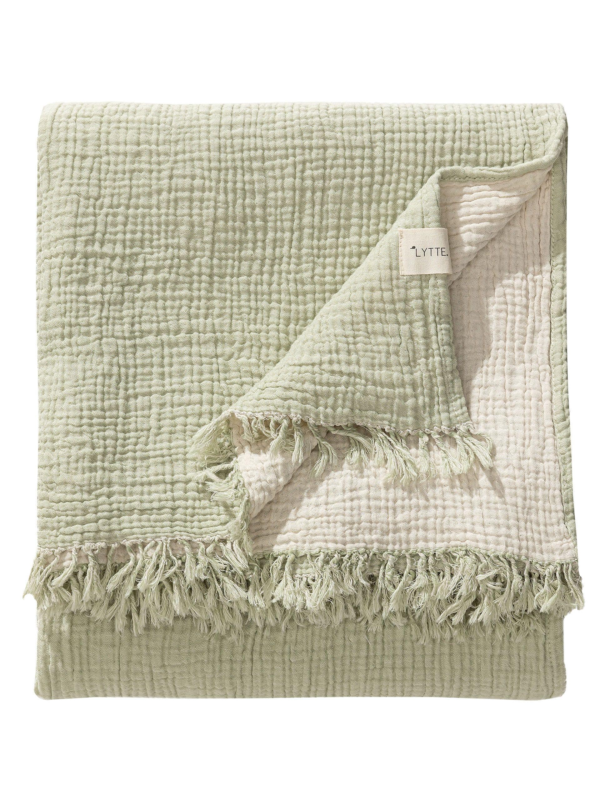 Cotton blanket Lilo Light Green von 