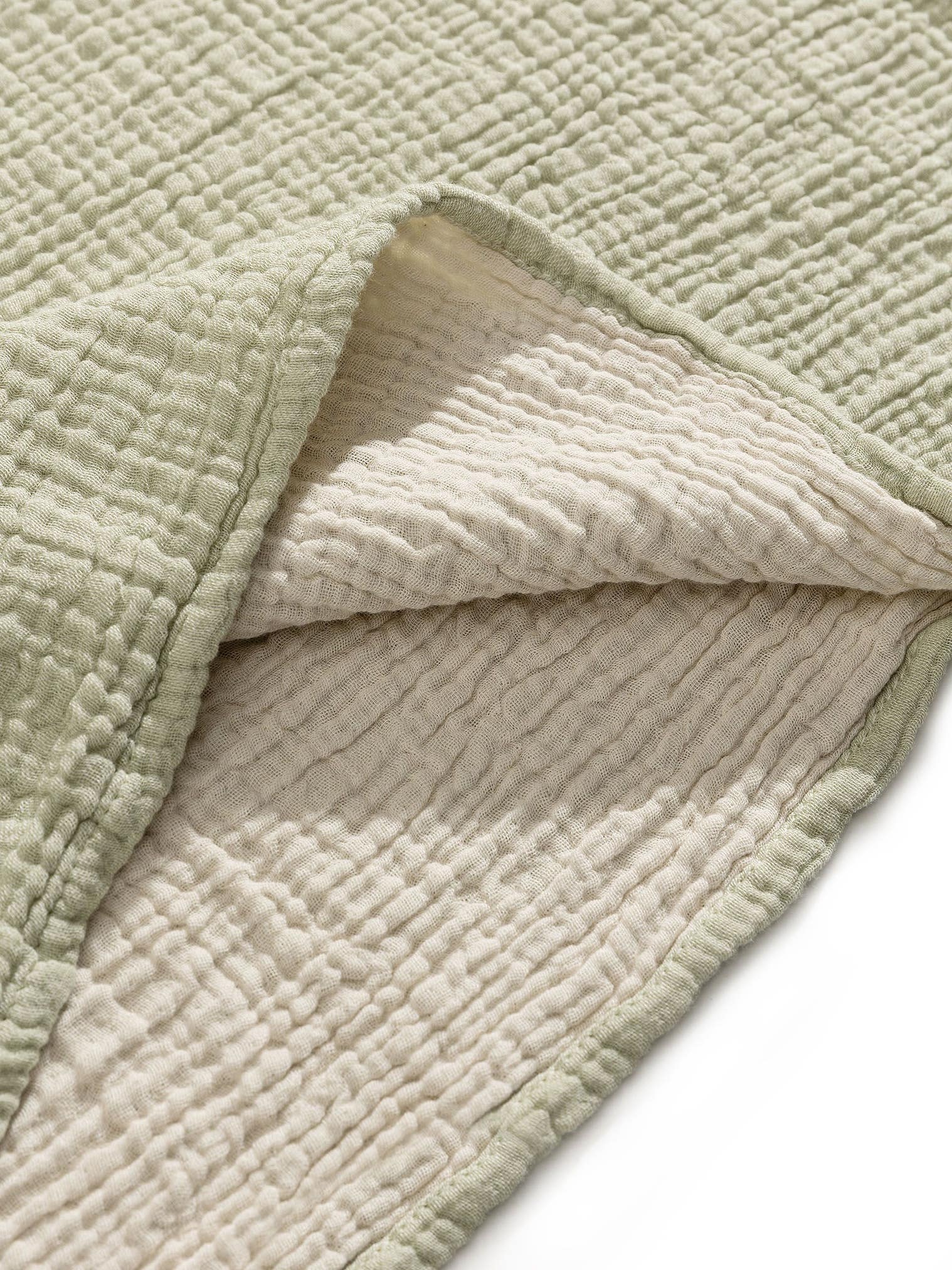Plaid in cotone Lilo Verde chiaro in Uni-ontwerp van 100% Cotone door Lytte