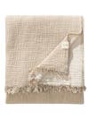 Katoenen plaid Lilo Créme/Beige