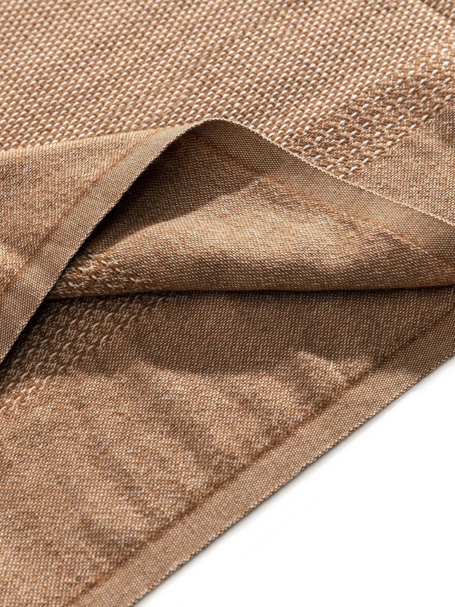 Plaid Olivia Marrone in Uni-ontwerp van 30% Lana, 40% Conte, 15% Viscosa, 15% Poliammide door benuta Pure