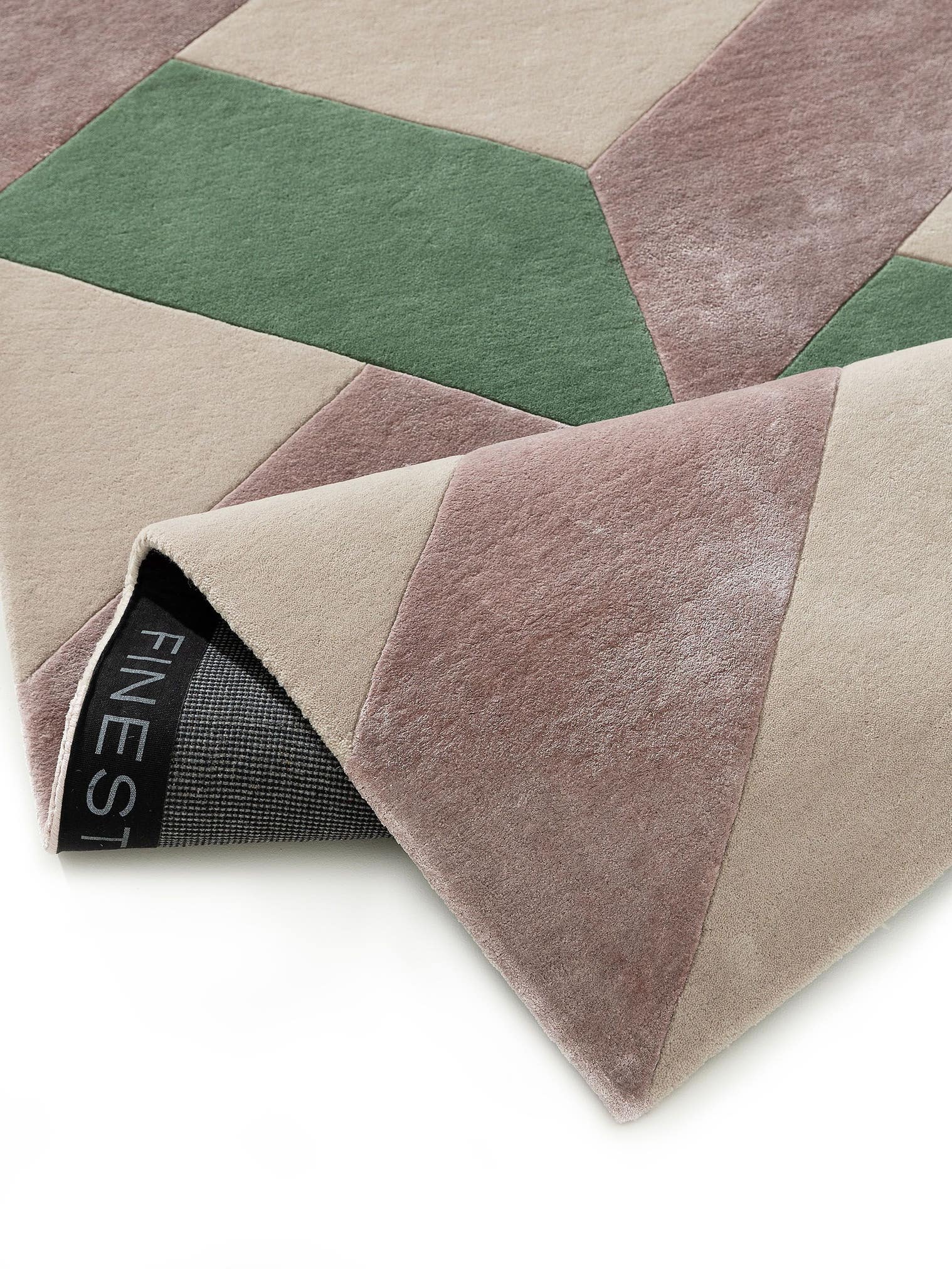 Tappeto di 70% Lana, 30% Lyocell (TENCEL™) in Multicolor con pelo alto 6 - 10 mm da benuta Finest