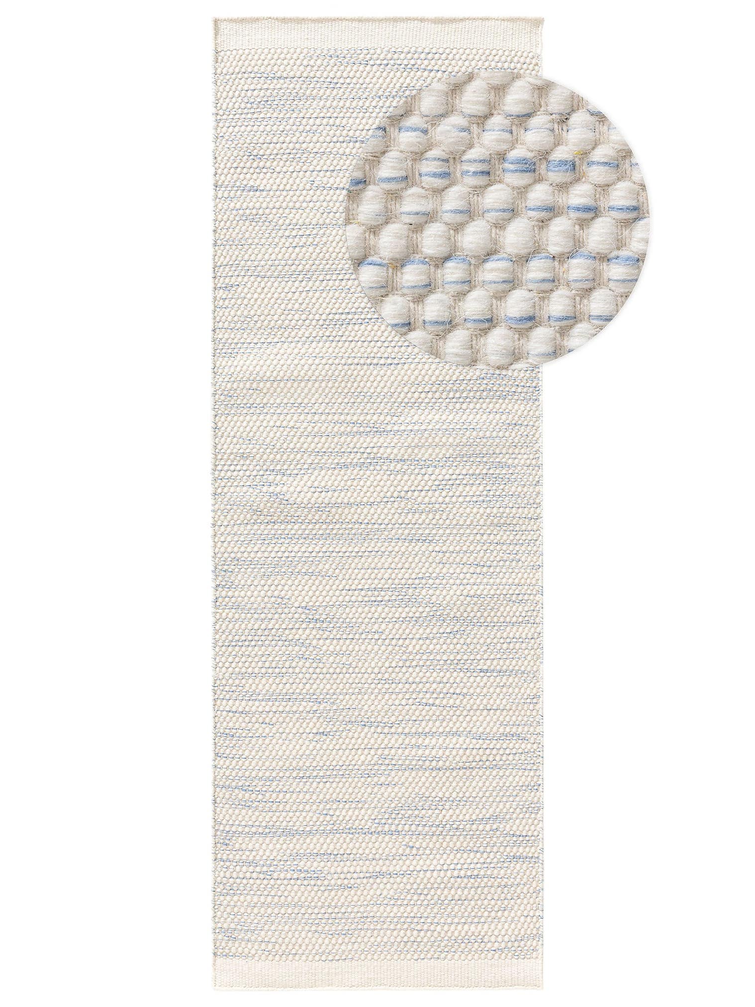 Tapete de 100% lã em Azul com pelo de até 5 mm de altura da Lytte