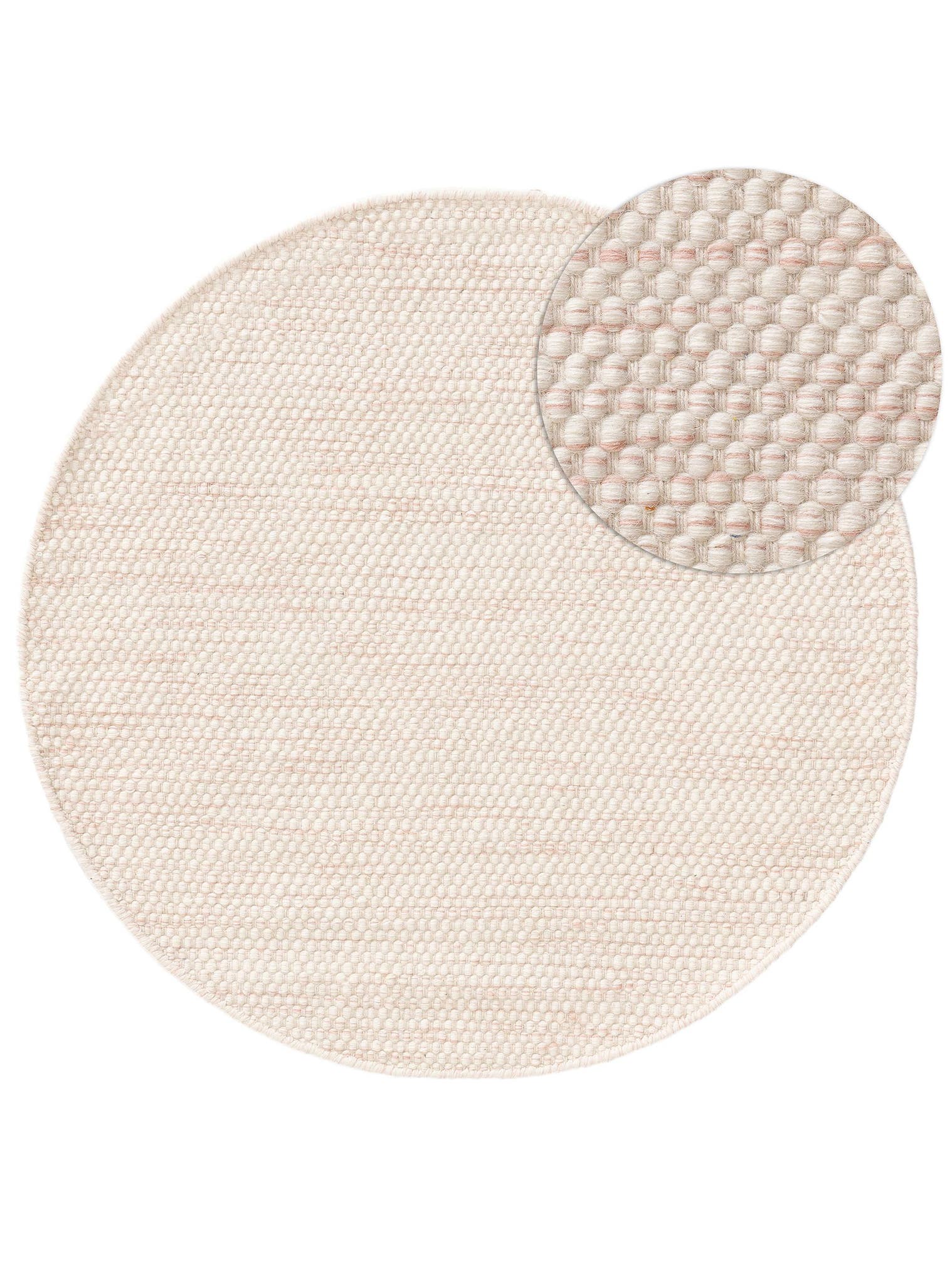 Teppich aus 100% Wolle (aus Neuseeland) in Rosa mit bis 5 mm hohem Flor von Lytte