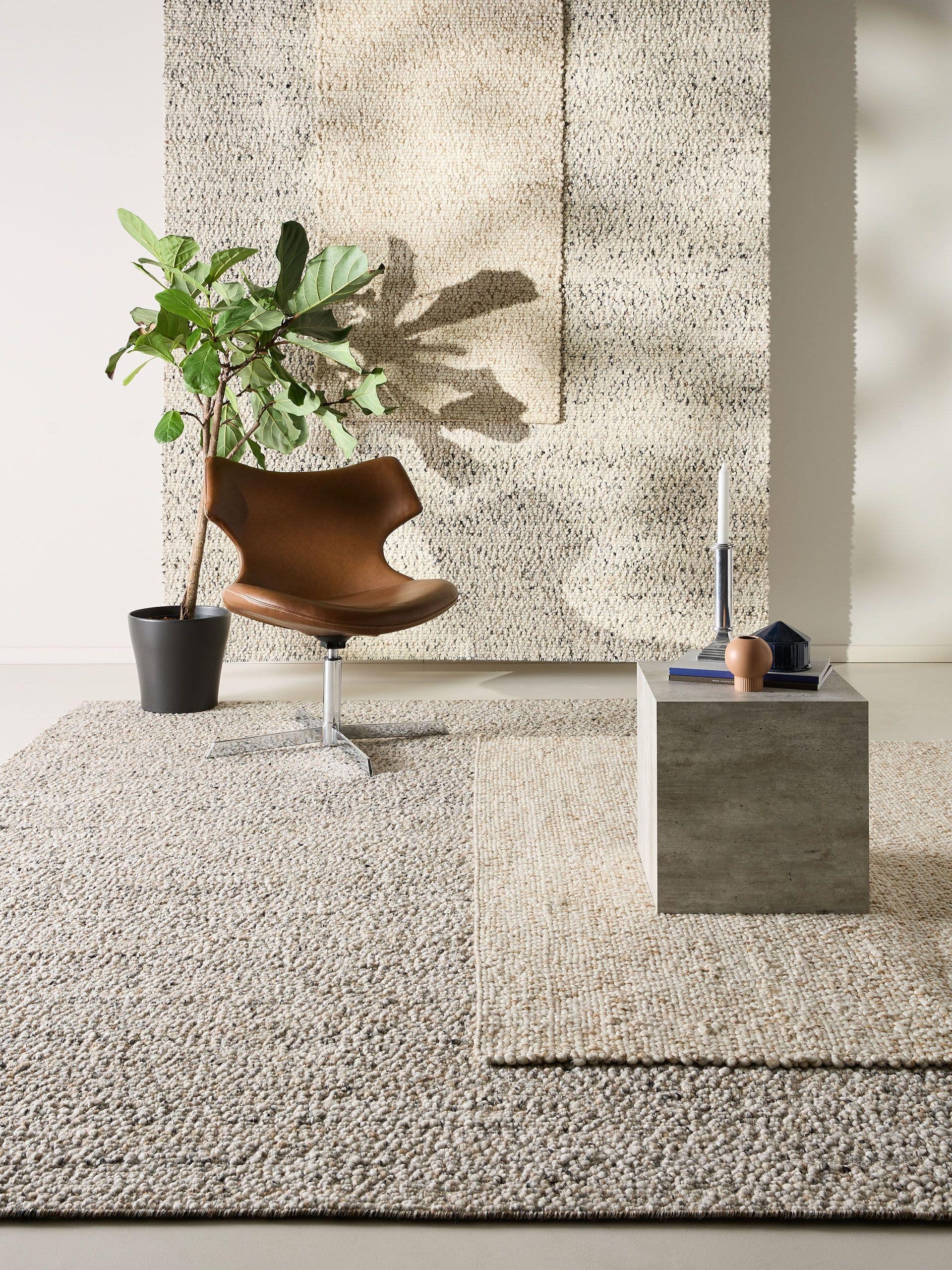 Tapijt van 70% Wol, 15% Jute, 15% Katoen in Veelkleurig met een 11 - 20 mm hoge pool van benuta Pure