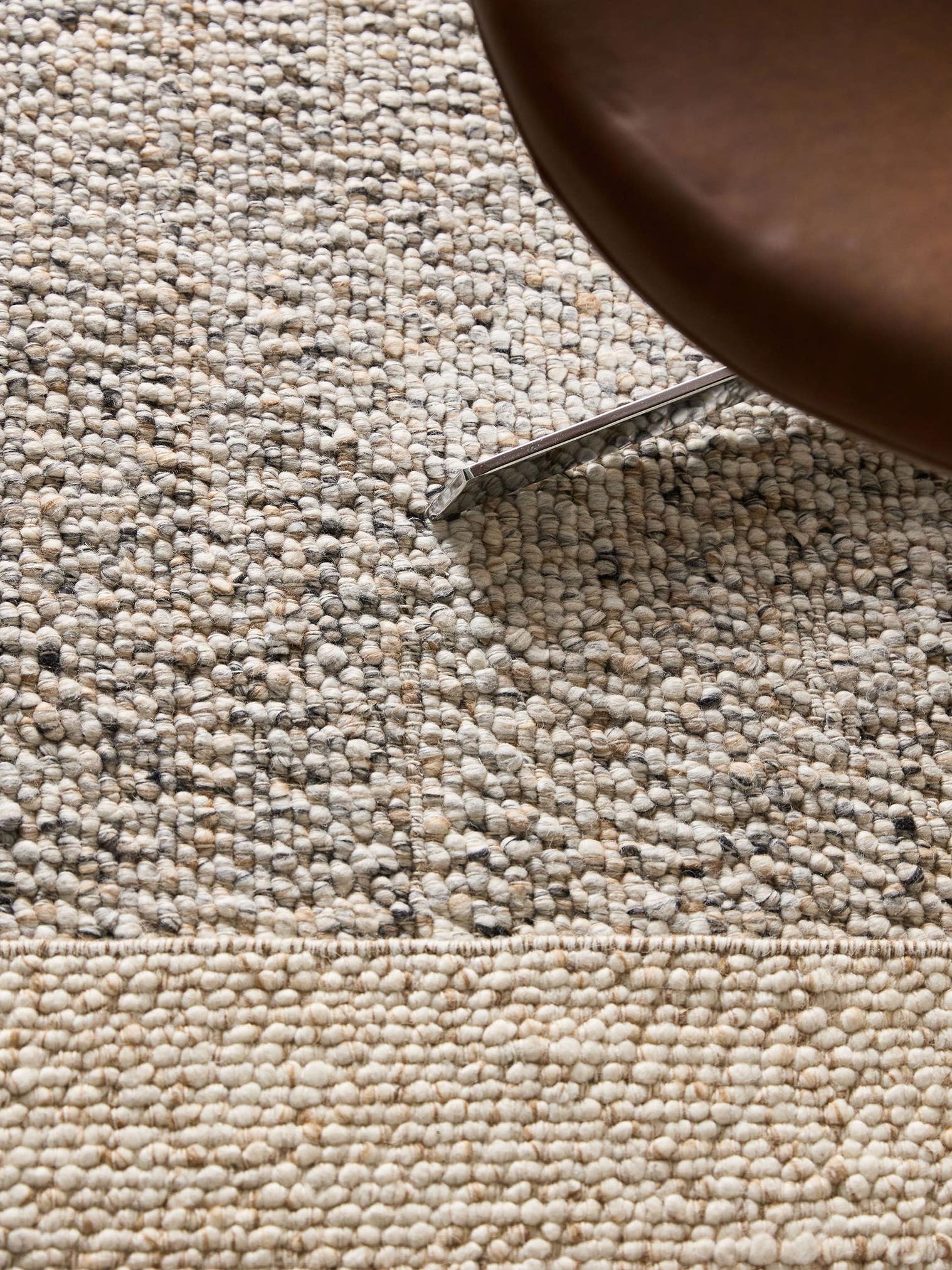 Rug made of 70% wool, 15% jute, 15% cotton in Multicoloured with a 11 - 20 mm high pile by benuta Pure