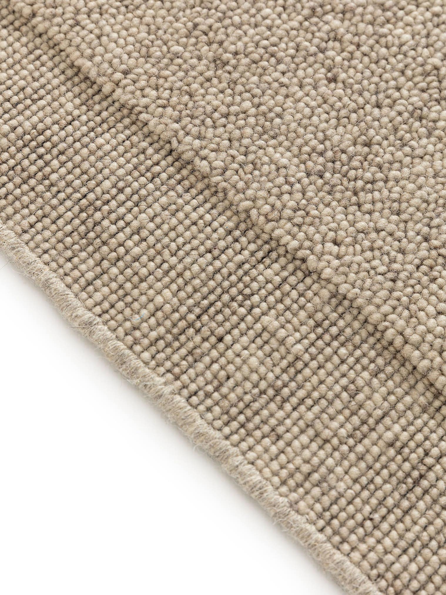 Tæppe af 80% Uld, 20% Bomuld i Beige med 11 - 20 mm høj luv fra benuta Pure