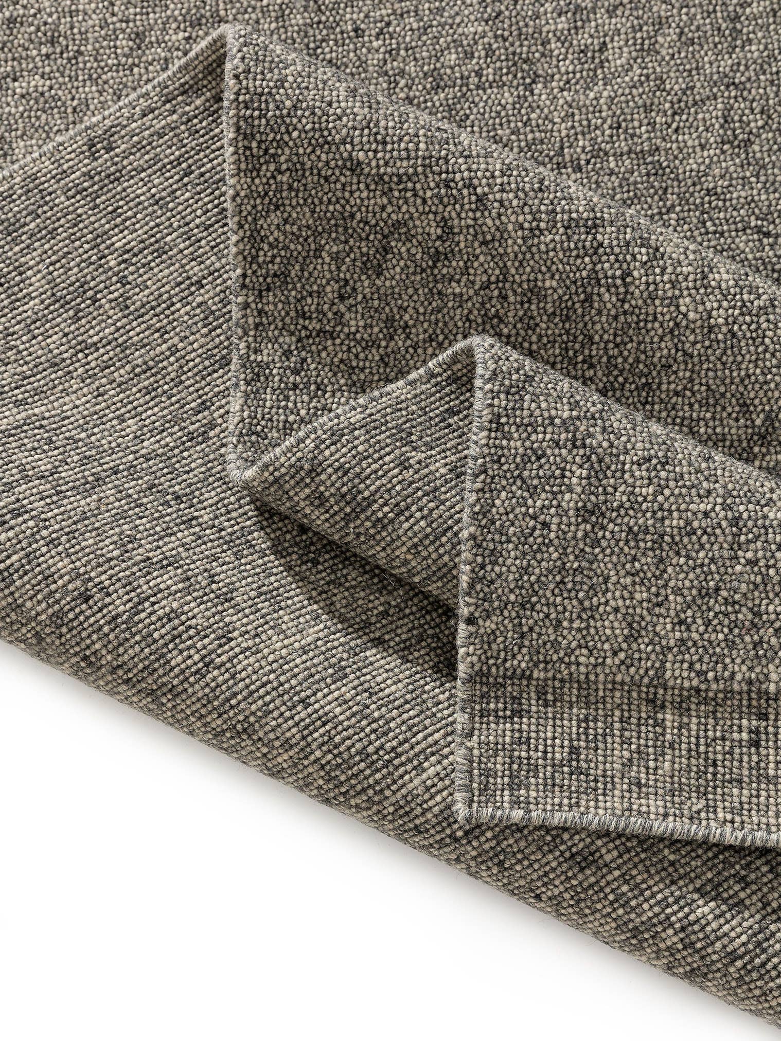 Rug made of 80% wool, 20% cotton in Grey with a 11 - 20 mm high pile by benuta Pure