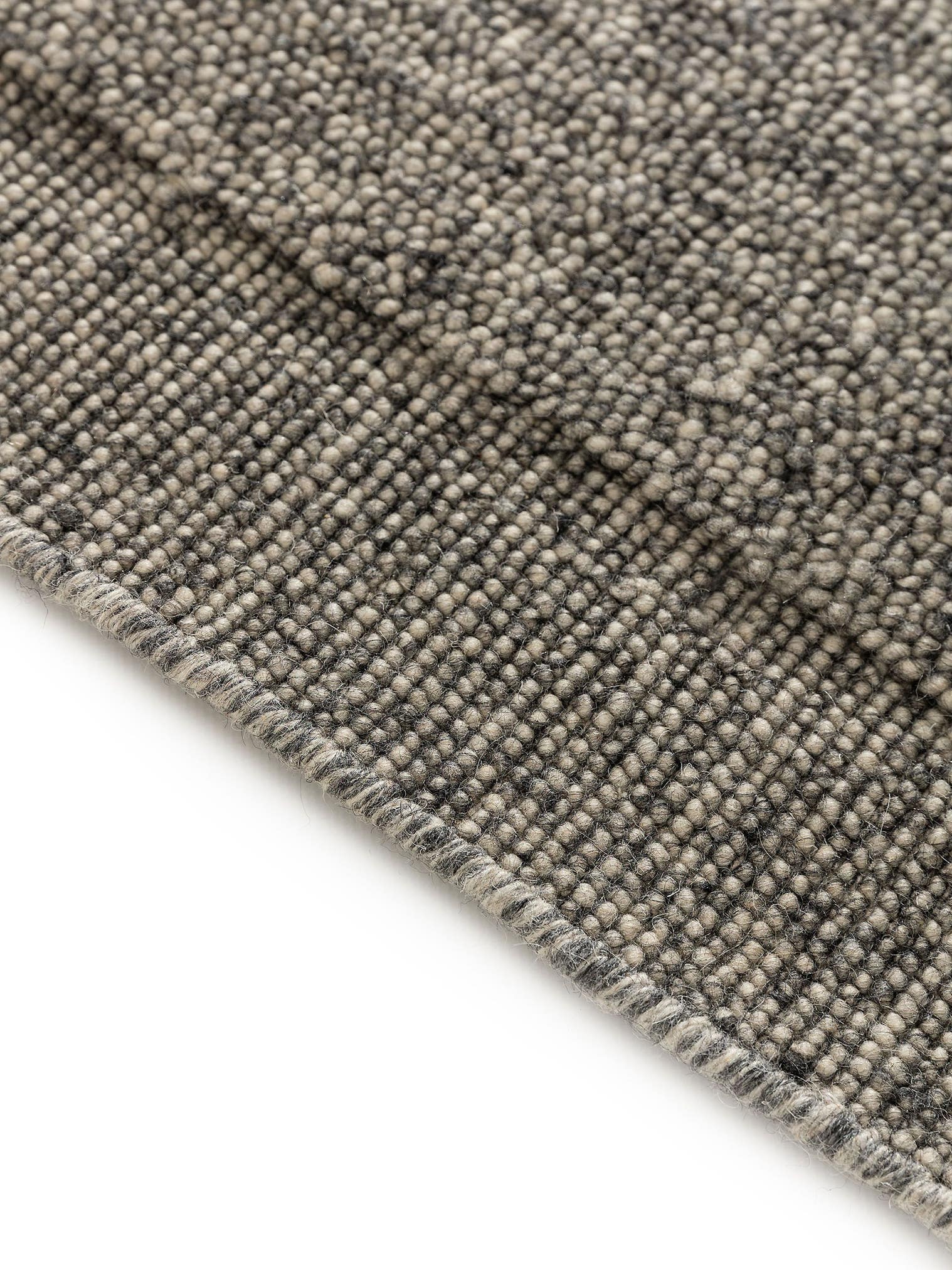 Tappeto di 80% lana, 20% cotone in Grigio con pelo alto 11 - 20 mm da benuta Pure
