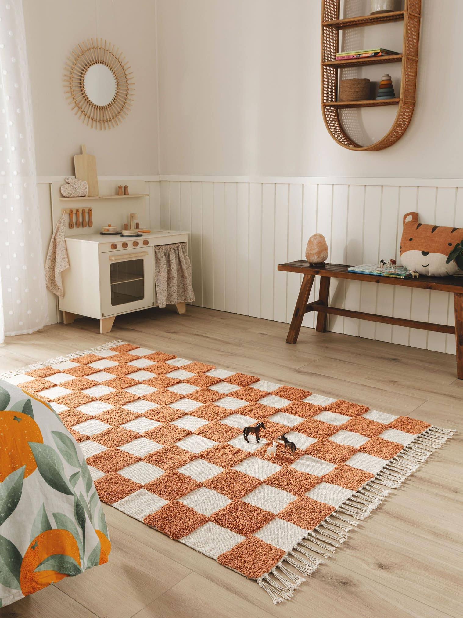 Rug made of 100% Cotton in Red with a 11 - 20 mm high pile by Lytte