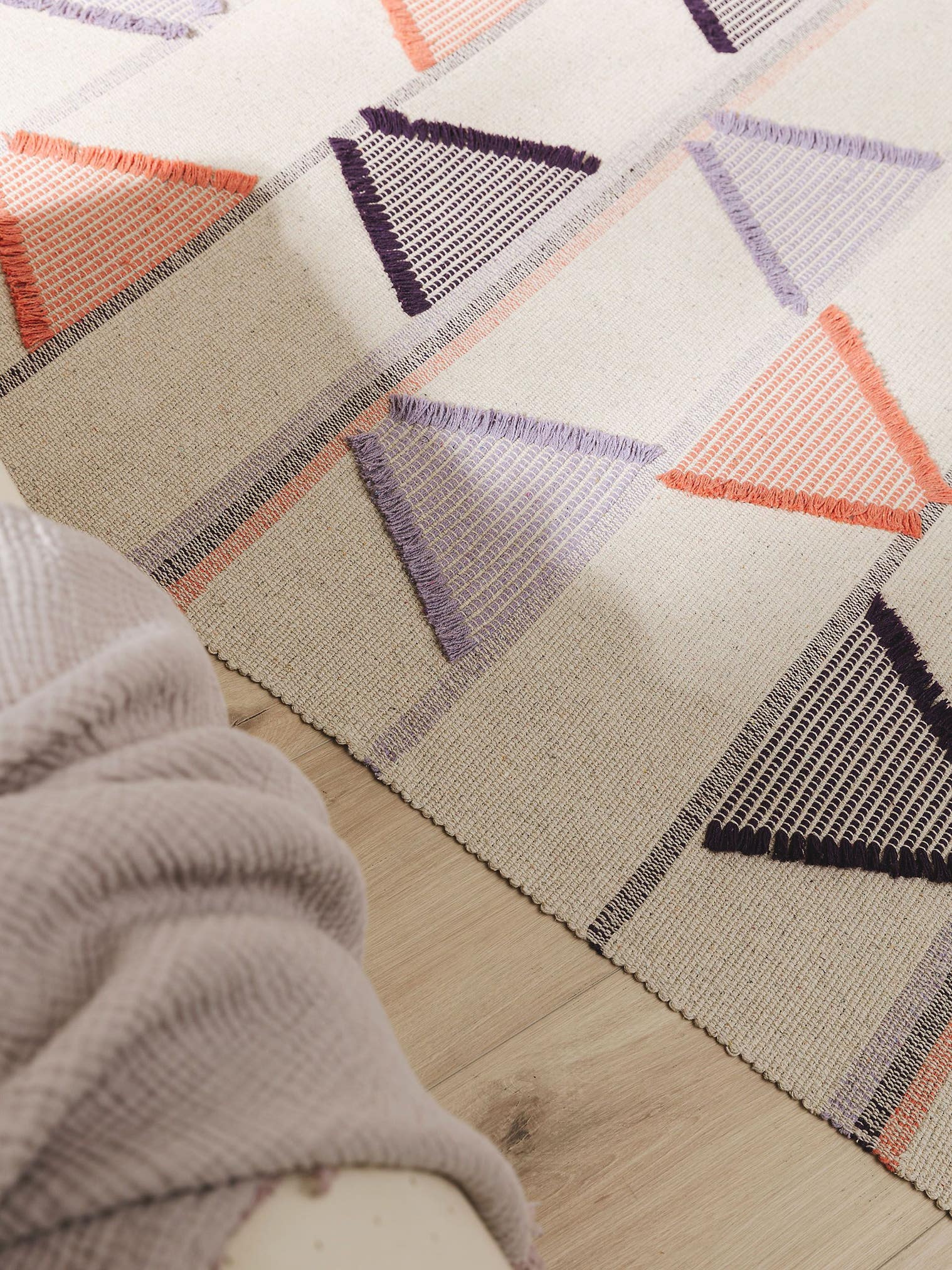 Teppich aus 60% Baumwolle, 40% Polyester in Multicolor mit 11 bis 20 mm hohem Flor von Lytte