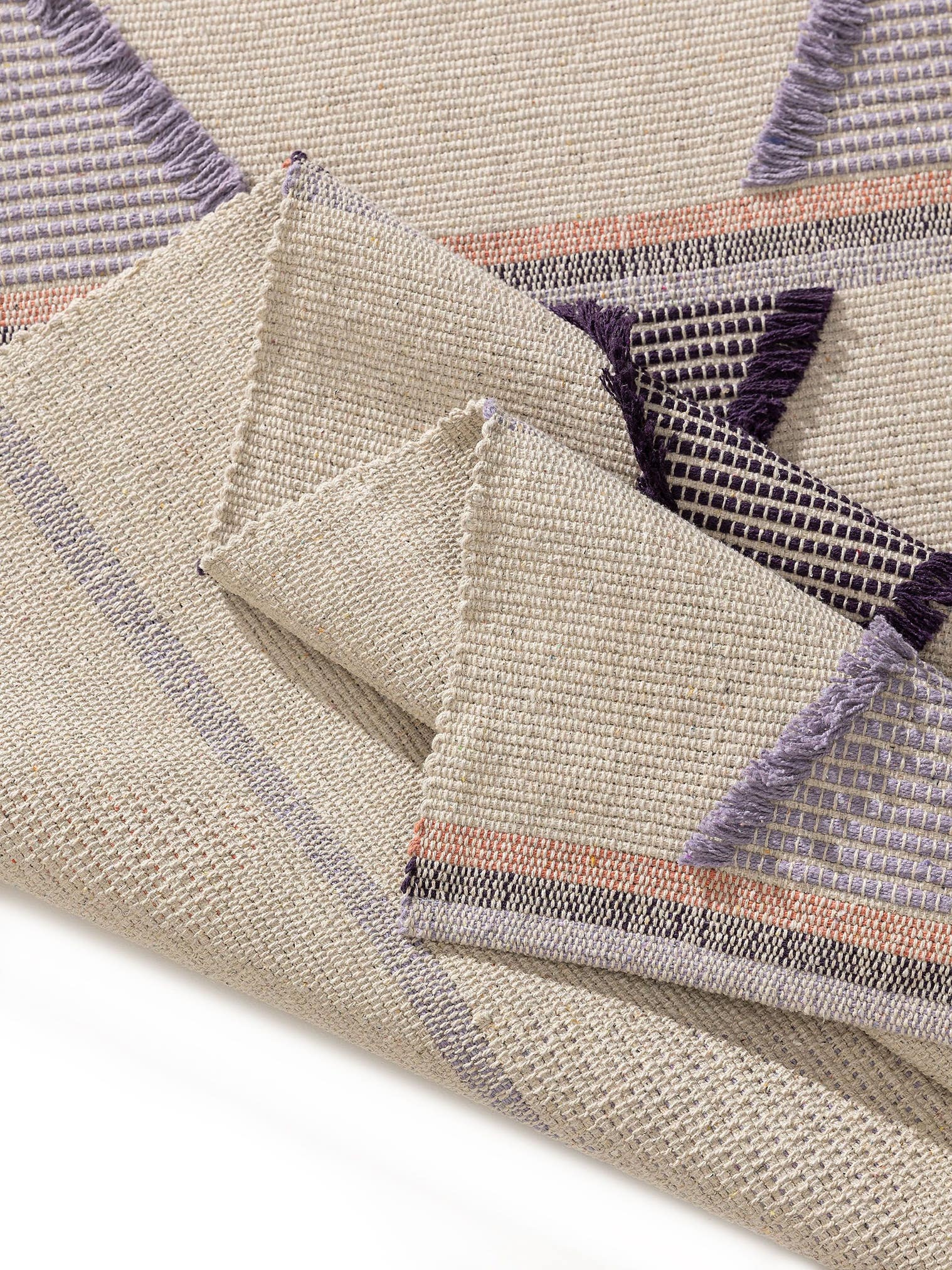 Teppich aus 60% Baumwolle, 40% Polyester in Multicolor mit 11 bis 20 mm hohem Flor von Lytte