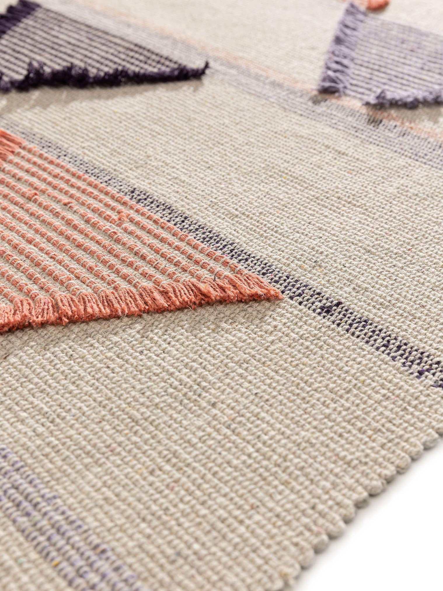 Teppich aus 60% Baumwolle, 40% Polyester in Multicolor mit 11 bis 20 mm hohem Flor von Lytte