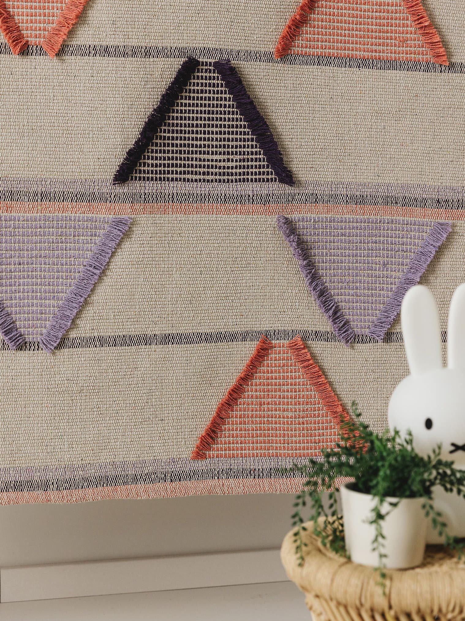 Teppich aus 60% Baumwolle, 40% Polyester in Multicolor mit 11 bis 20 mm hohem Flor von Lytte