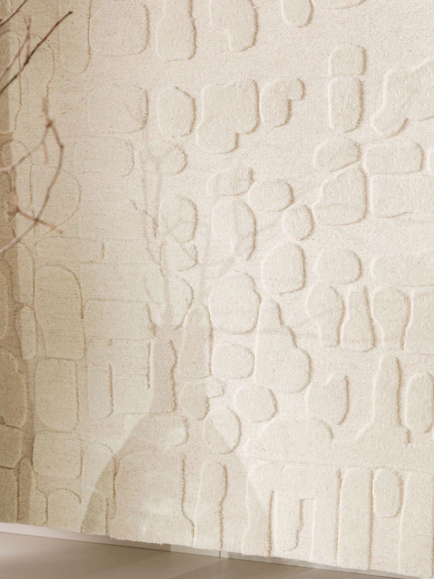 Rug made of 80% wool, 20% cotton in Beige with a 11 - 20 mm high pile by benuta Pure