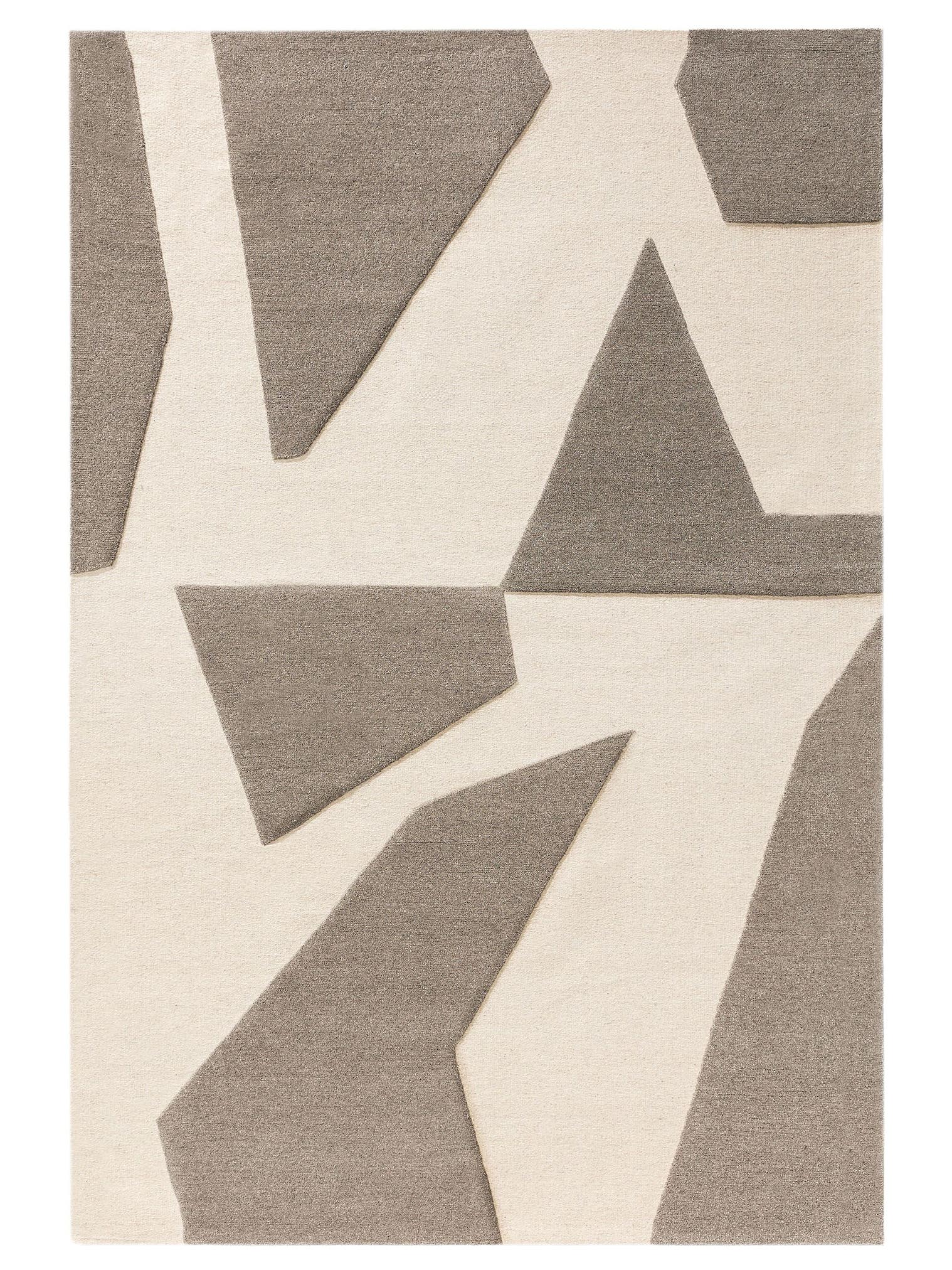 Teppich aus 80% Wolle, 20% Baumwolle in Grau mit 11 bis 20 mm hohem Flor von benuta Pure