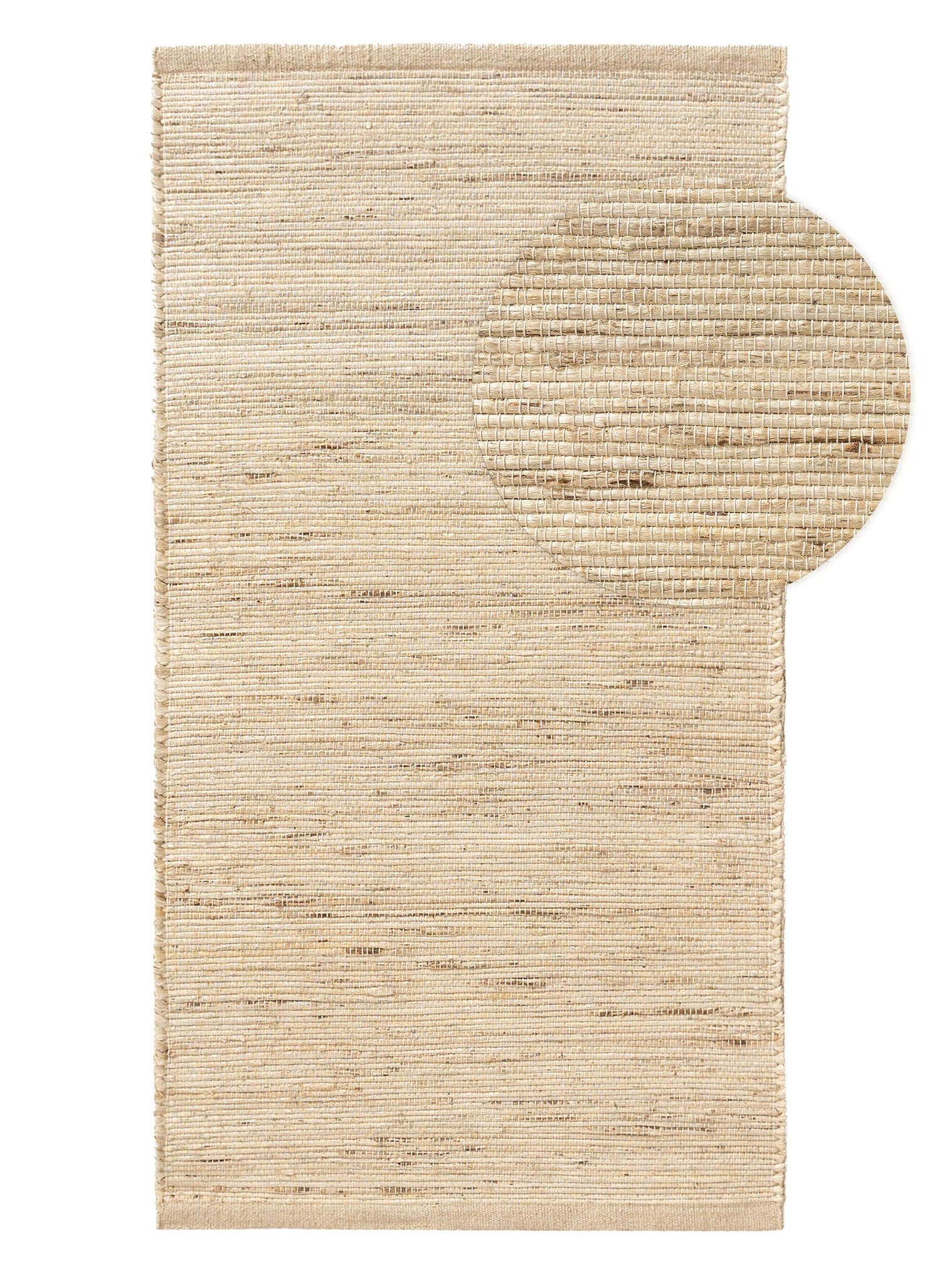 Teppich aus 85% Jute, 15% Baumwolle in Beige mit bis 5 mm hohem Flor von benuta Pop