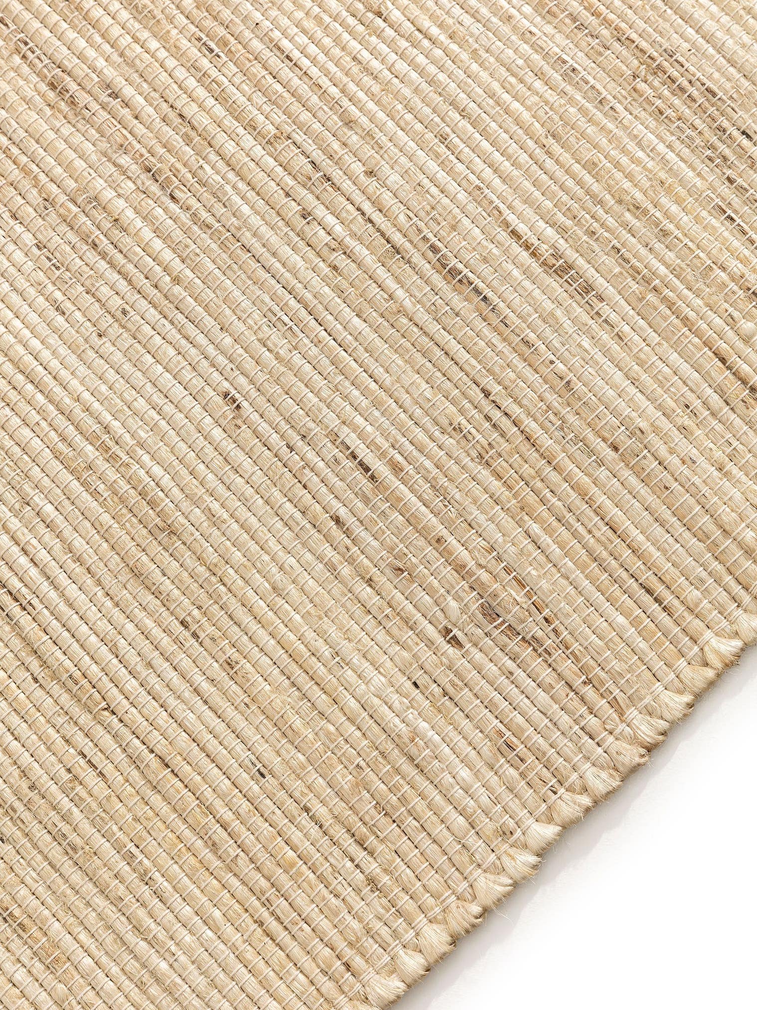 Rug made of 85% jute, 15% cotton in Beige with a 1- 5 mm high pile by benuta Pop
